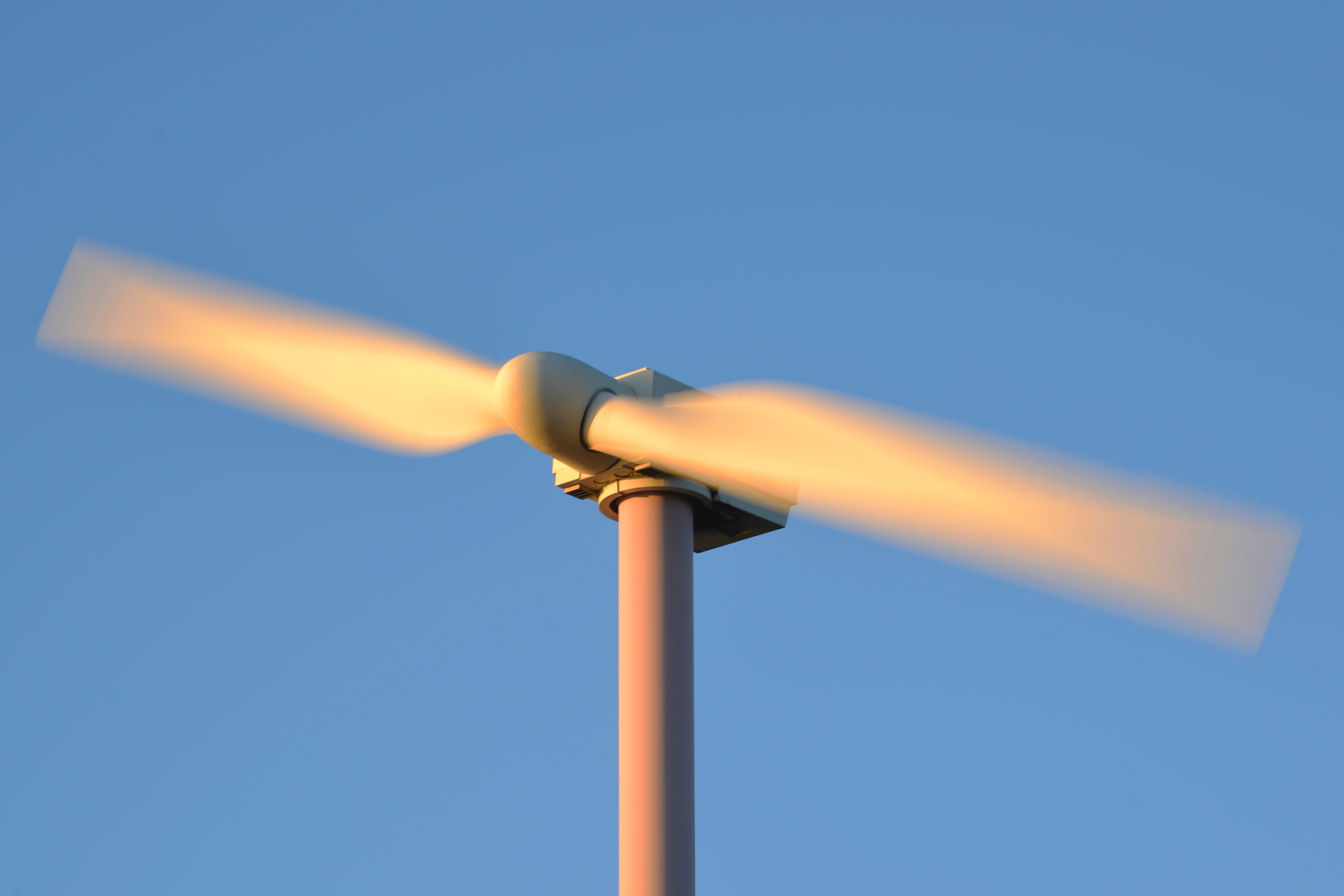 clear sky, current, ecology, blades, copy space, brightly lit, energy, announcement message, electricity, turbine, white, blurred motion, clouds, wind, HD Wallpaper