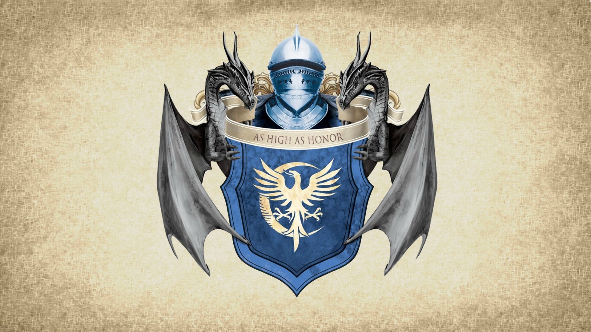 1080P, Medieval, crest, artwork, House Arryn, Coat Of Arms, Sigils, Game Of Thrones, paper, HD Wallpaper