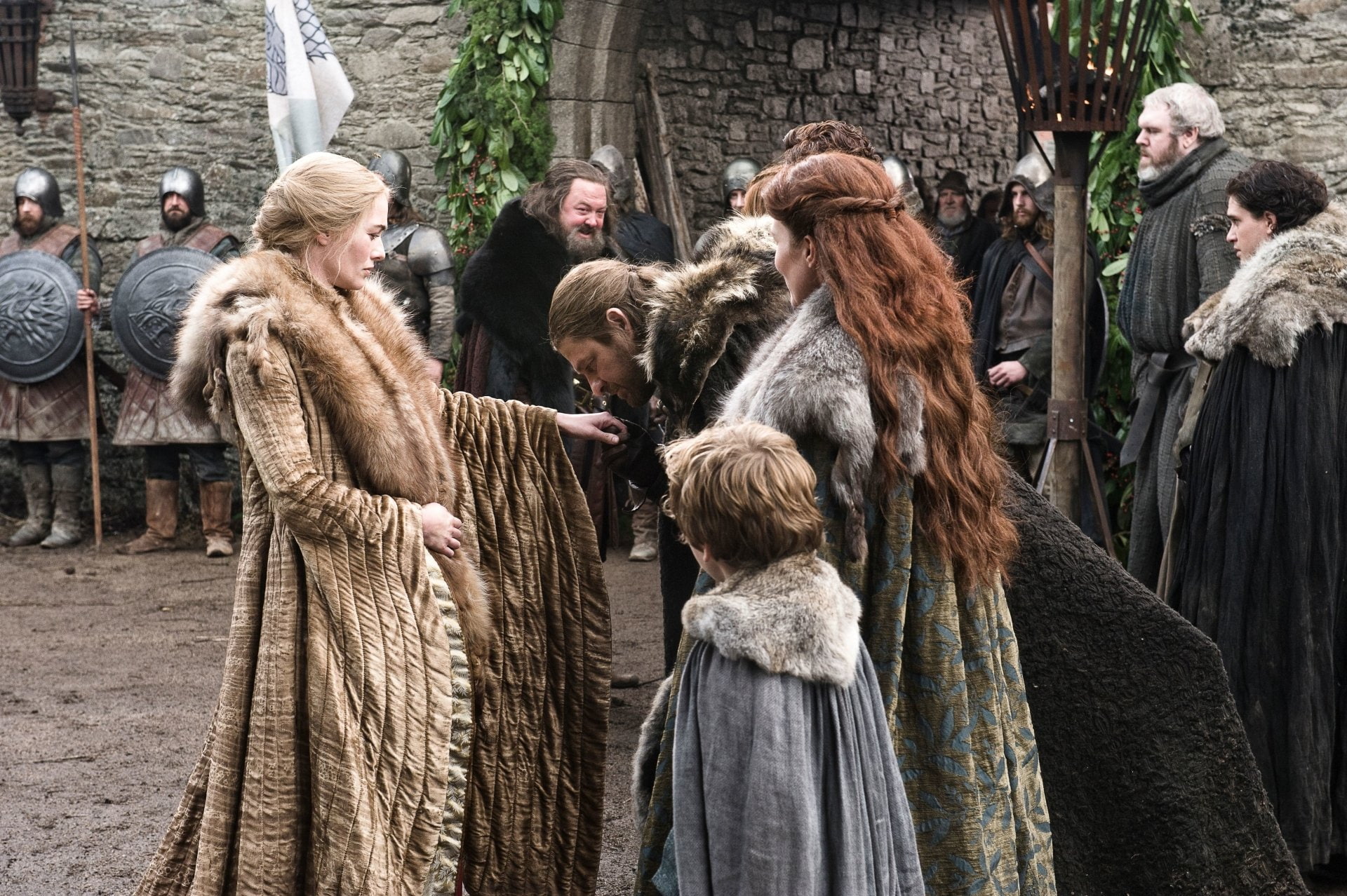 Lena Headey, Hodor (Game of Thrones), Game Of Thrones, Michelle Fairley, TV Show, Cersei Lannister, Eddard Stark, Robert Baratheon, House Stark, 1080P, HD Wallpaper