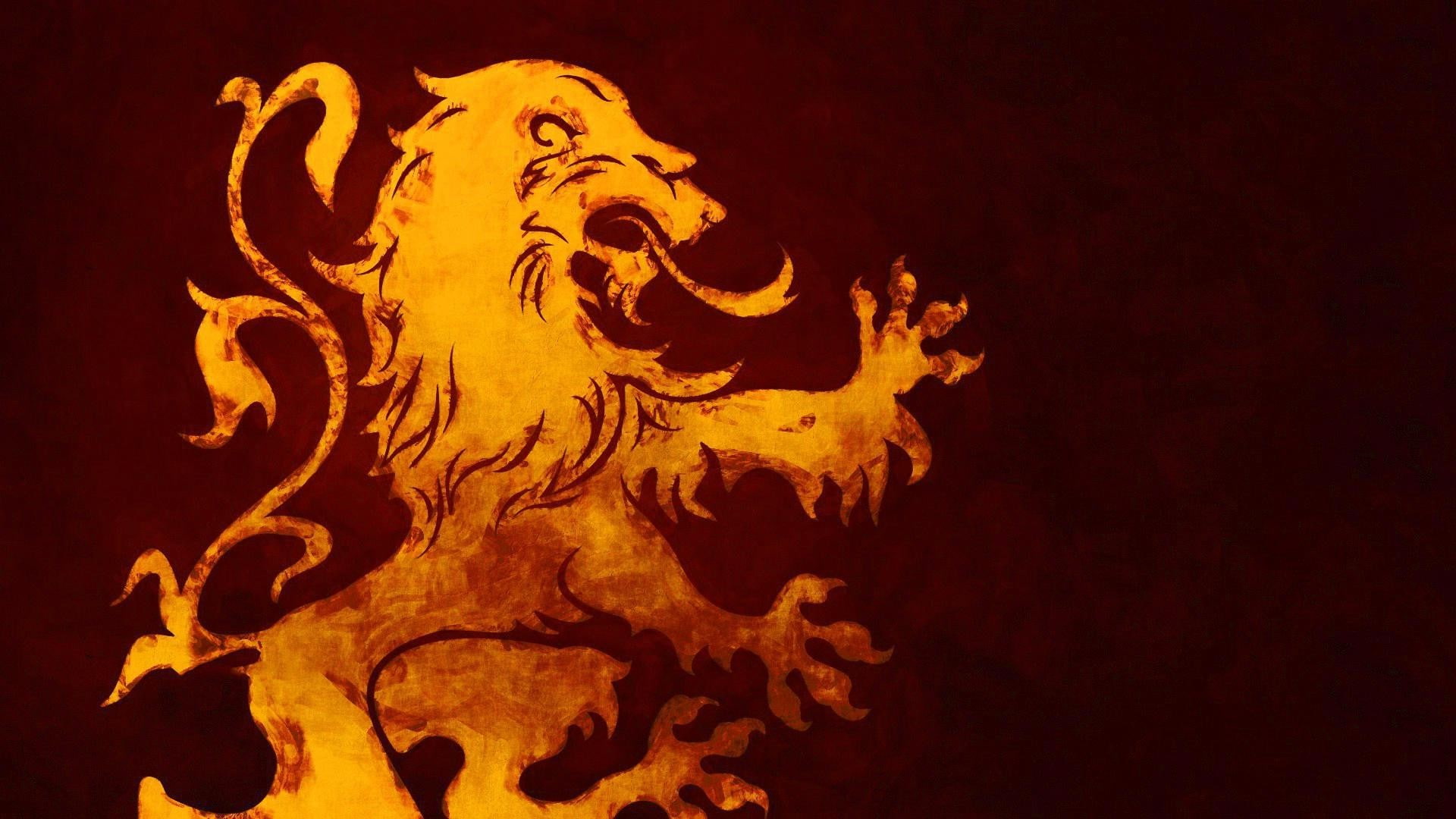 A Song Of Ice And Fire, Game Of Thrones, Sigils, House Lannister, lion, 1080P, HD Wallpaper