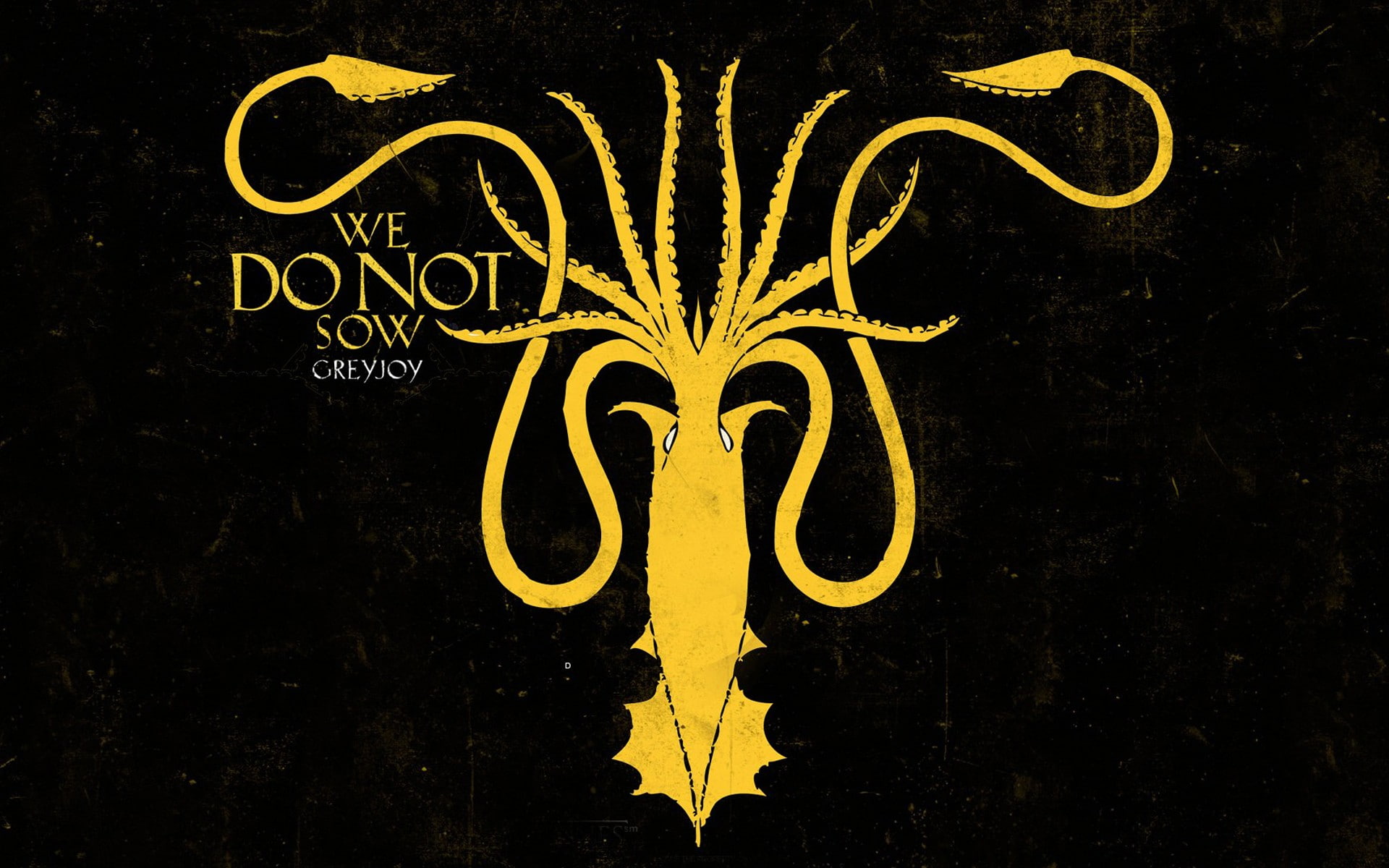 1080P, Game Of Thrones, House Greyjoy, Octopus, Simple Background, HD Wallpaper