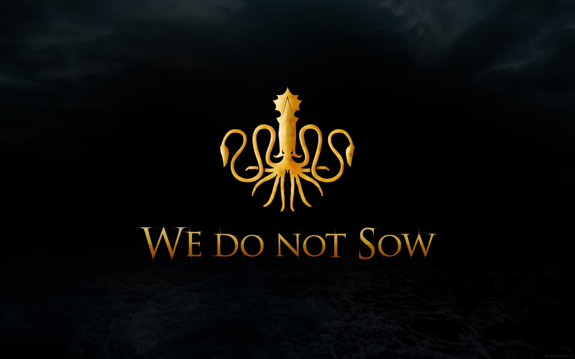 greyjoy, fire, song, ice, series, game, house, thrones, 1080P, squid, kraken, HD Wallpaper