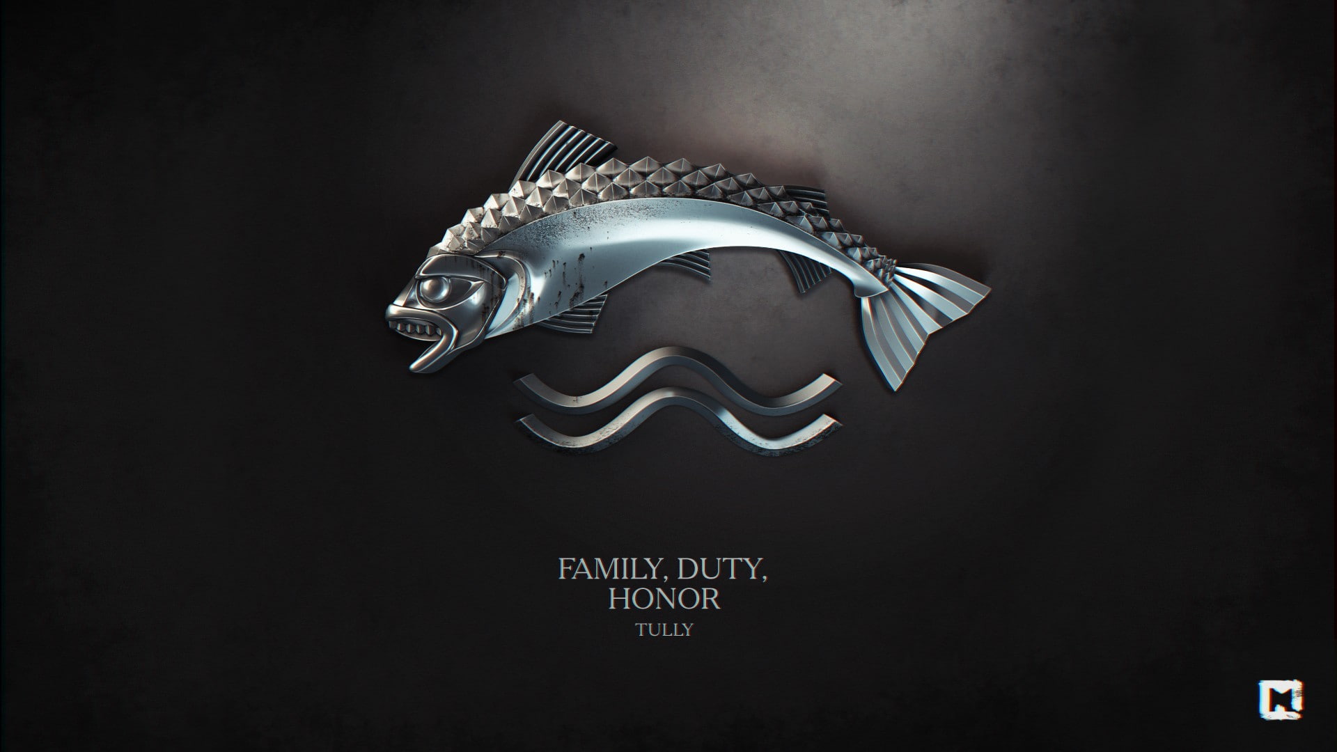 sigils, digital art, Game of Thrones, A Song of Ice and Fire, House Tully, 1080P, HD Wallpaper