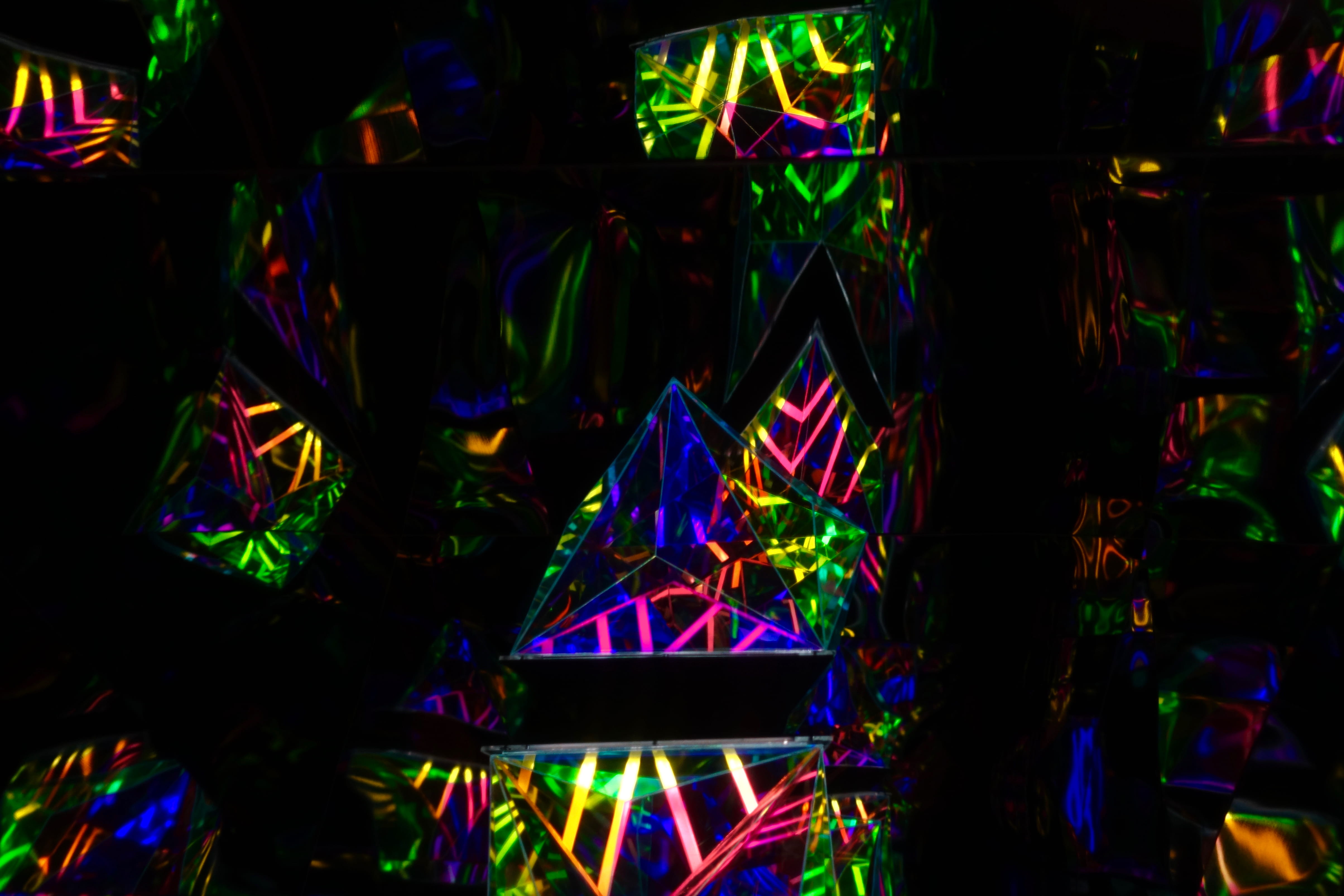 indoors, melbourne, people, communication, sari, nightclub, lighting equipment, silk, projection, club, led, australia, illuminated, triangle, lighting, HD Wallpaper