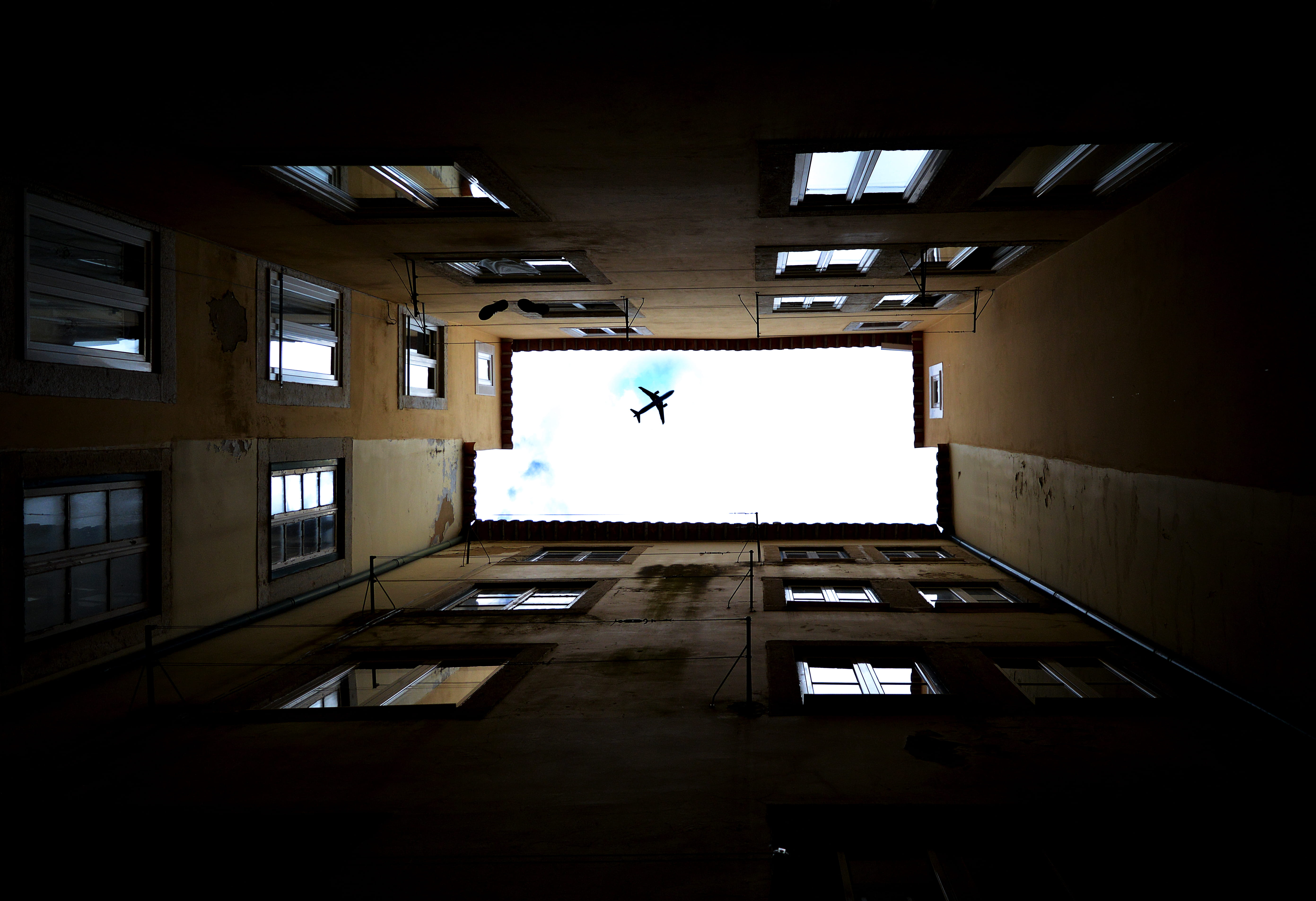 built structure, interior design, window, day, real people, architecture, nature, flying, electronics, indoors, room, screen, silhouette, mid-air, home, HD Wallpaper