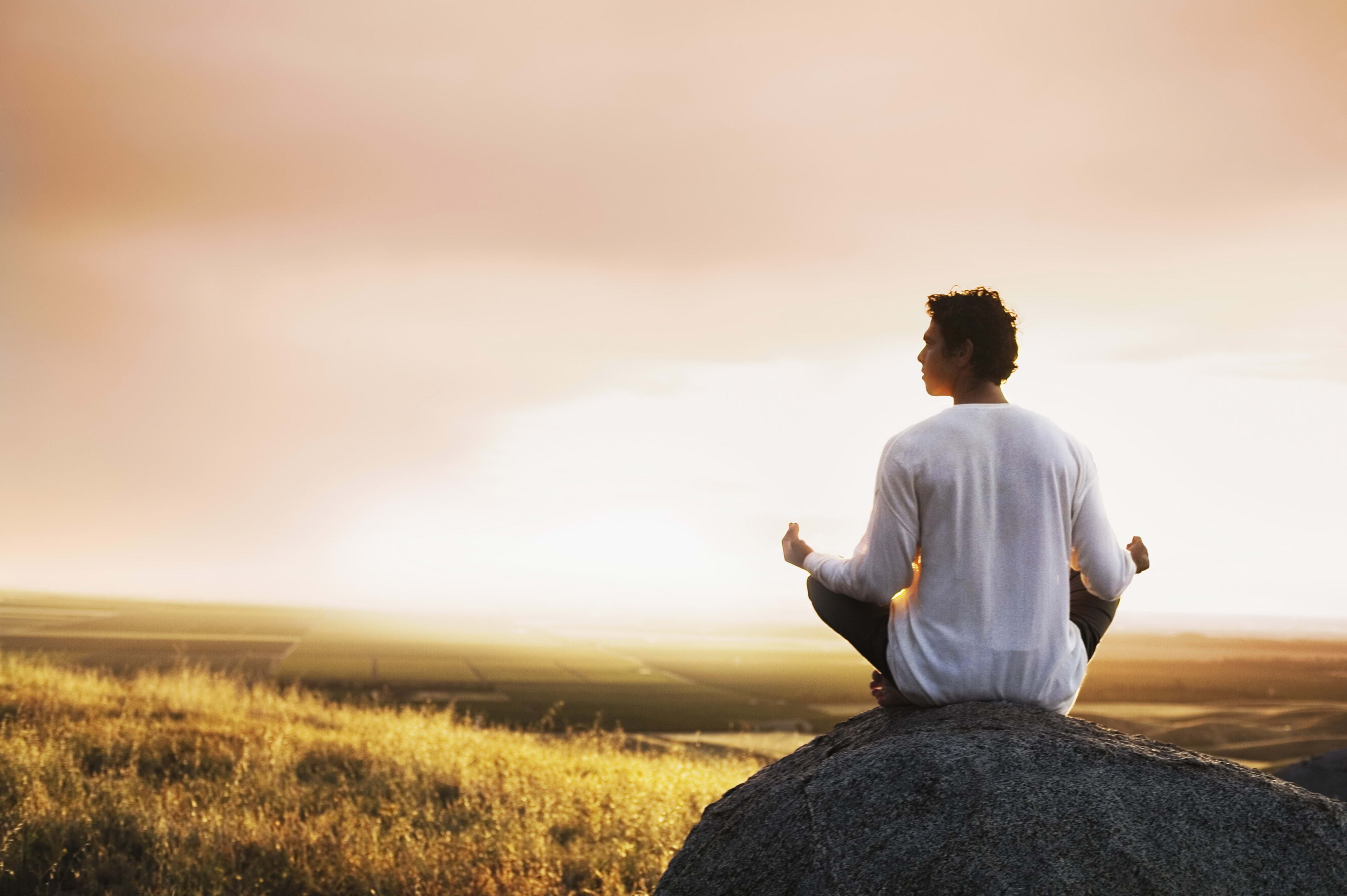 4K, tranquility, young Adult, lotus Position, man, solitude, long, land, sitting, nature, scenics, leisure activity, males, beauty in nature, meditating, HD Wallpaper