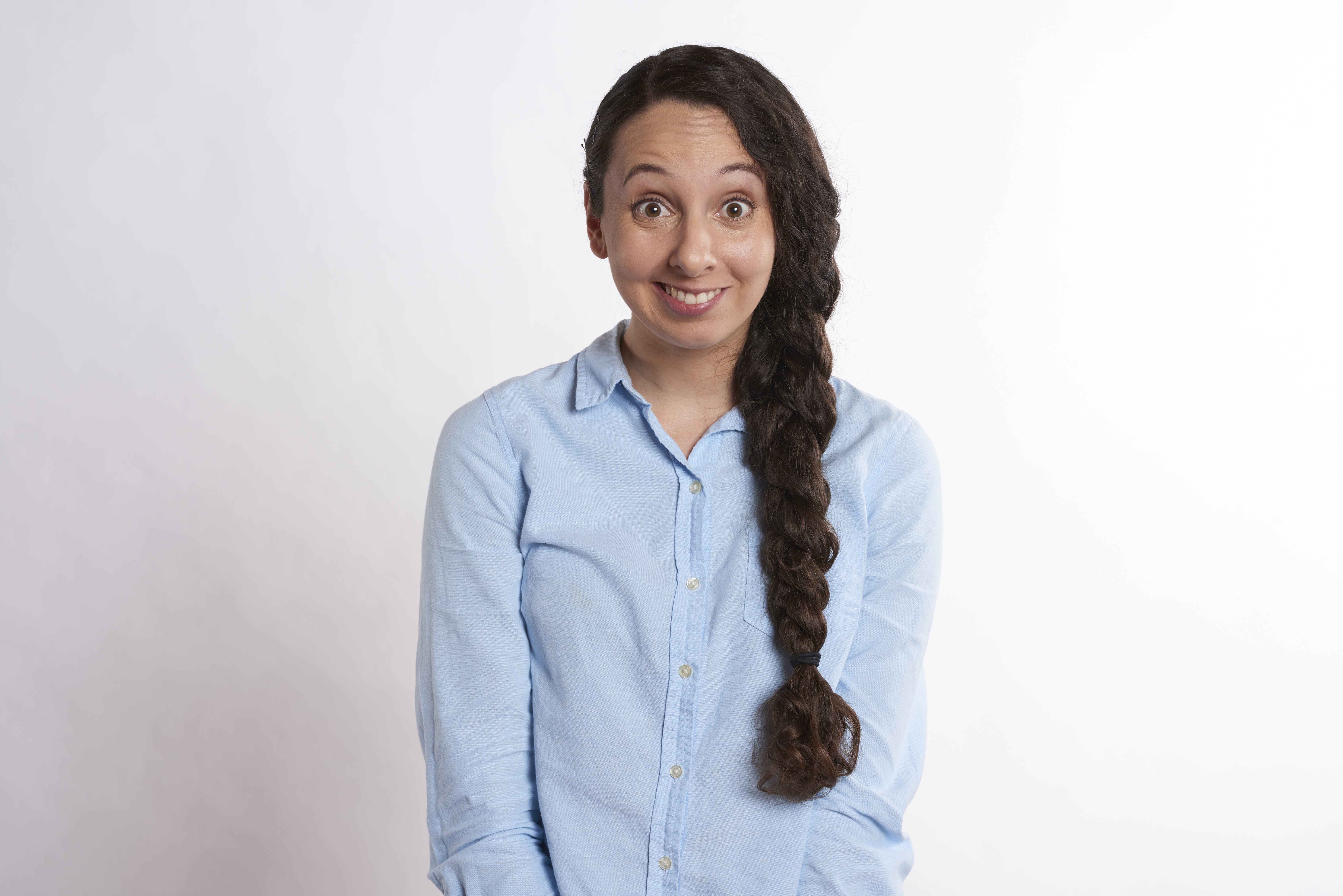 front view, friendly, lady, people, body, emotion, white background, smiling, isolated, listen, face, cut out, cute, adult, women, young adult, joyful, HD Wallpaper