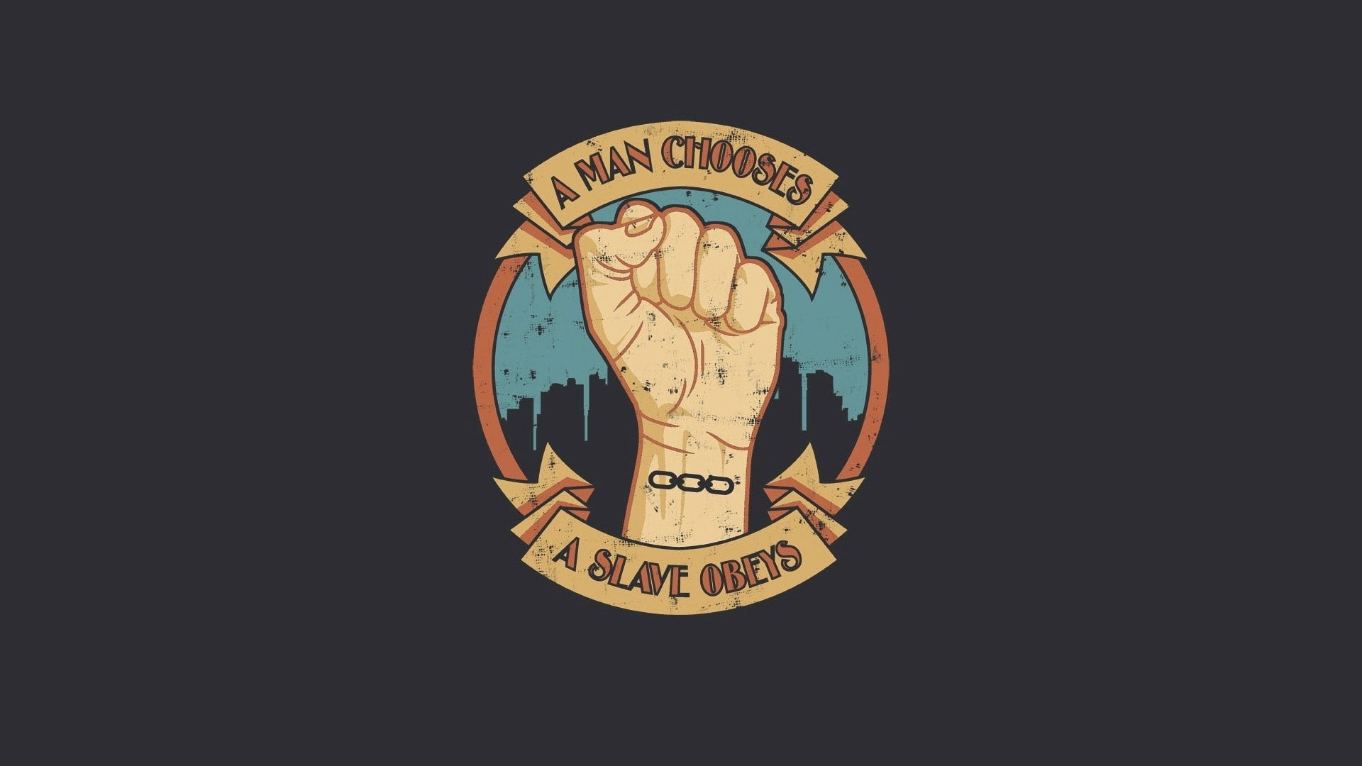 logo, slave, studio shot, obeys, western script, minute hand, human representation, text, communication, black background, chooses, number, close-up, man, HD Wallpaper