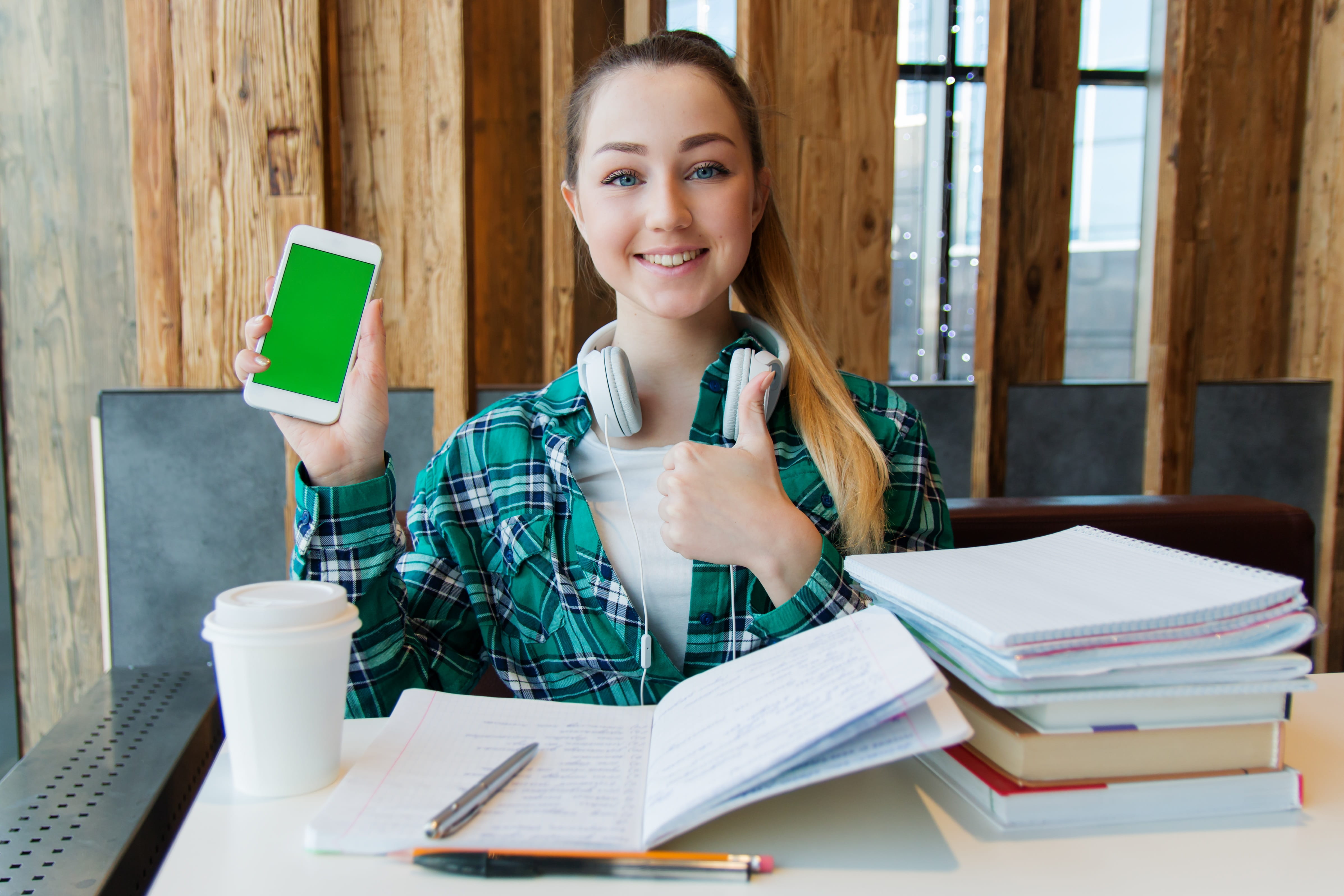 pen, sitting, student, to solve, one person, phone, holding, job, 4K, publication, the program, adult, education, learning, wireless technology, front view, HD Wallpaper