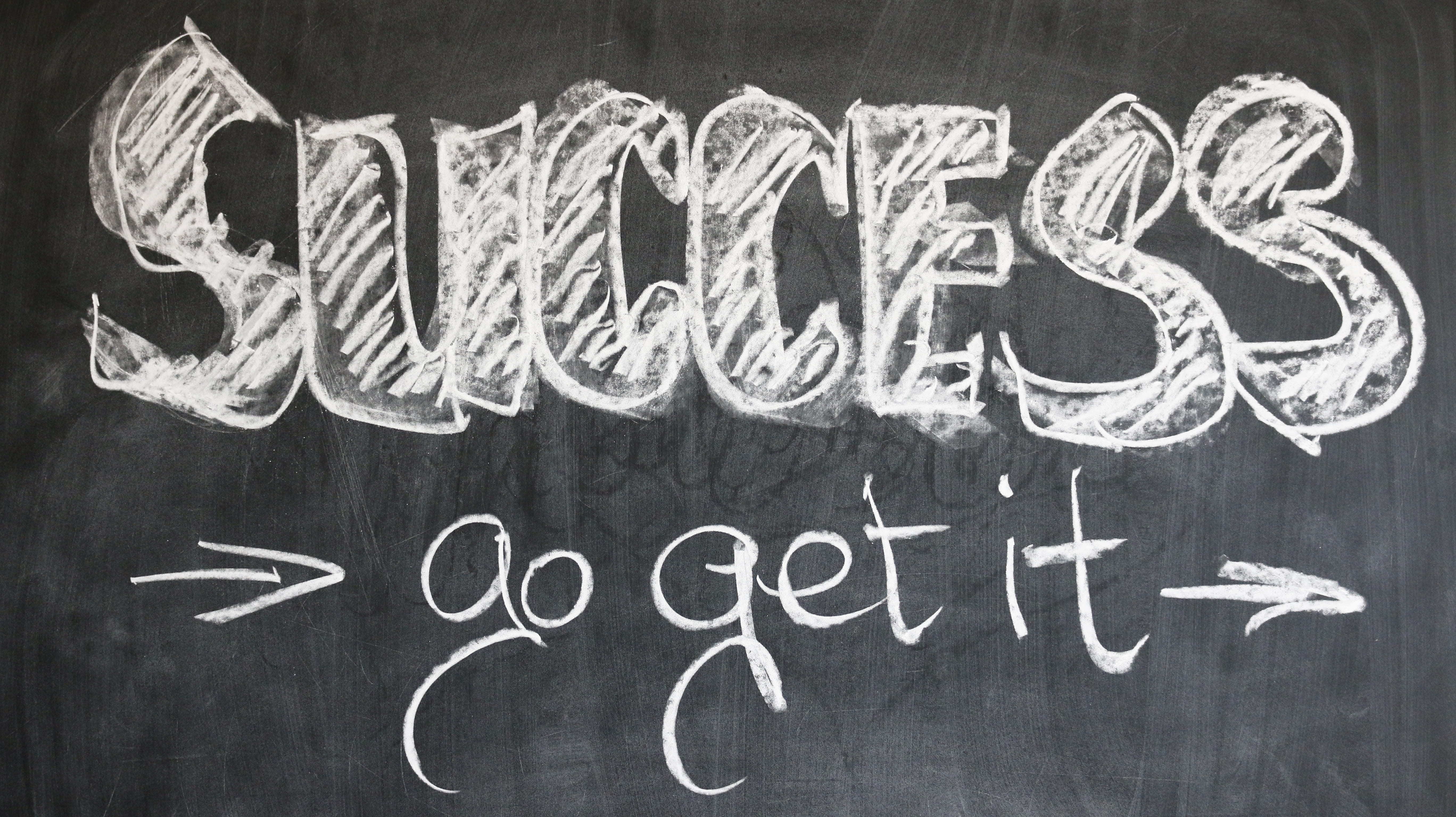 successful, 5K, food and drink, success, typography, chalkboard, information, handwriting, sign, white color, positive emotion, motivation, education, HD Wallpaper