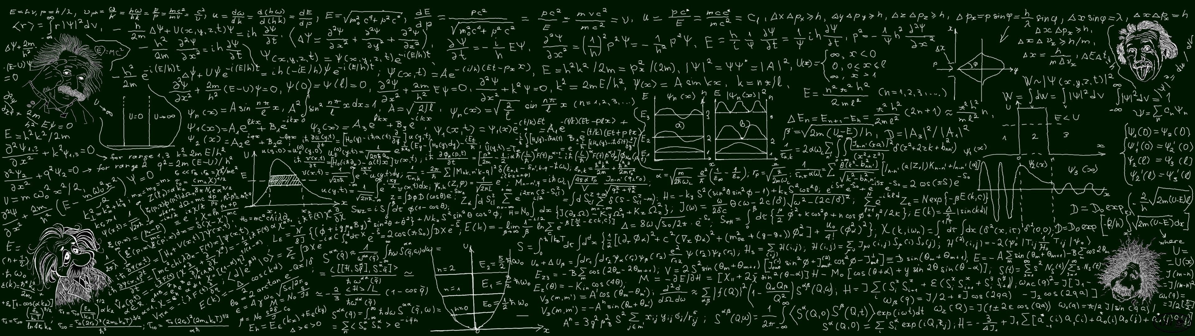 monitor, Mathematique, Craie, dual, albert, chalk, Einstein, board, Math, tableau, Matha, screen, 4K, HD Wallpaper
