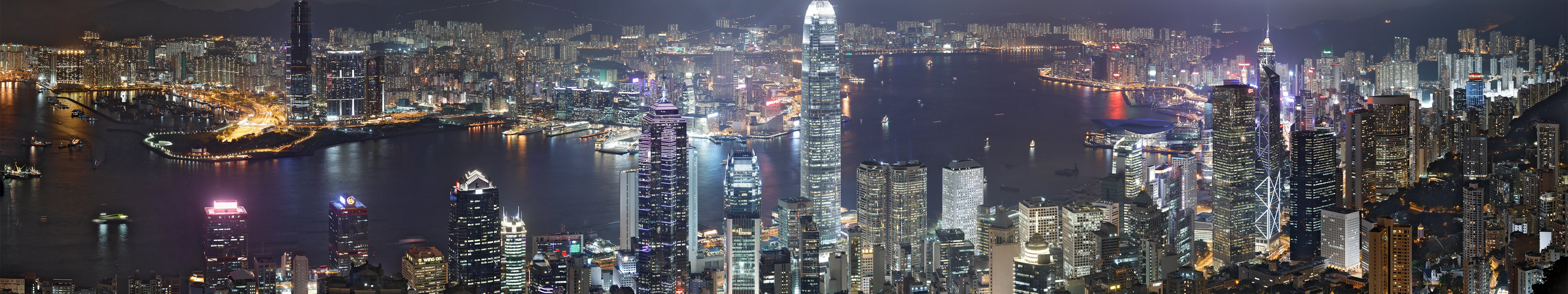 city, monitor, multiple, screen, tripple, multi, 5K, HD Wallpaper