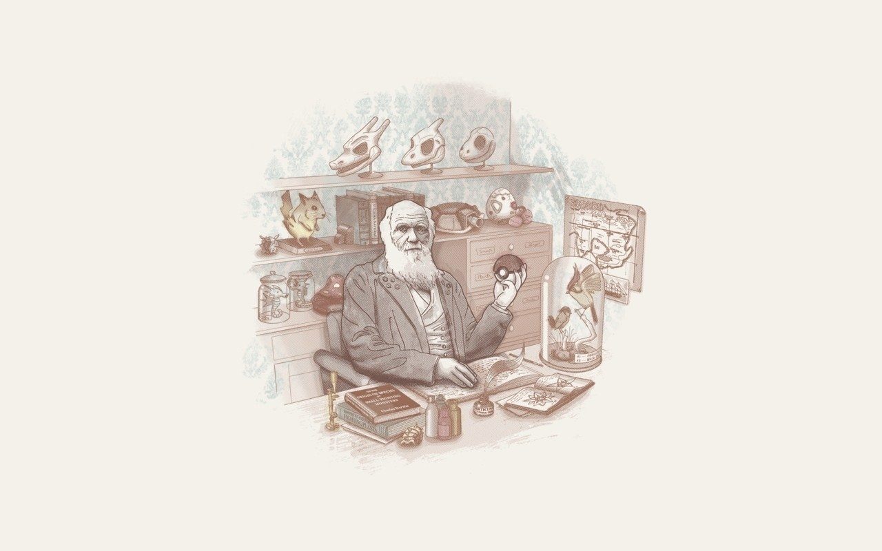 720P, holding, pokeball, Professor Oak (Pokémon), Pokémon, artwork, darwin, charles, HD Wallpaper