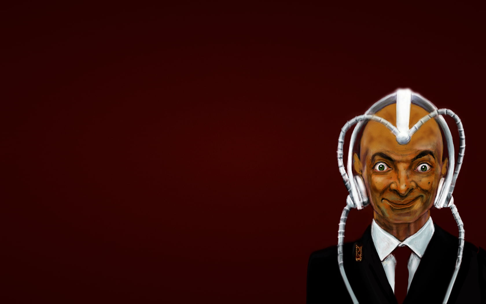 copy space, indoors, front view, business, Funny, studio shot, mr, 720P, face, bean, headshot, suit, men, looking at camera, emotion, males, illustration, HD Wallpaper