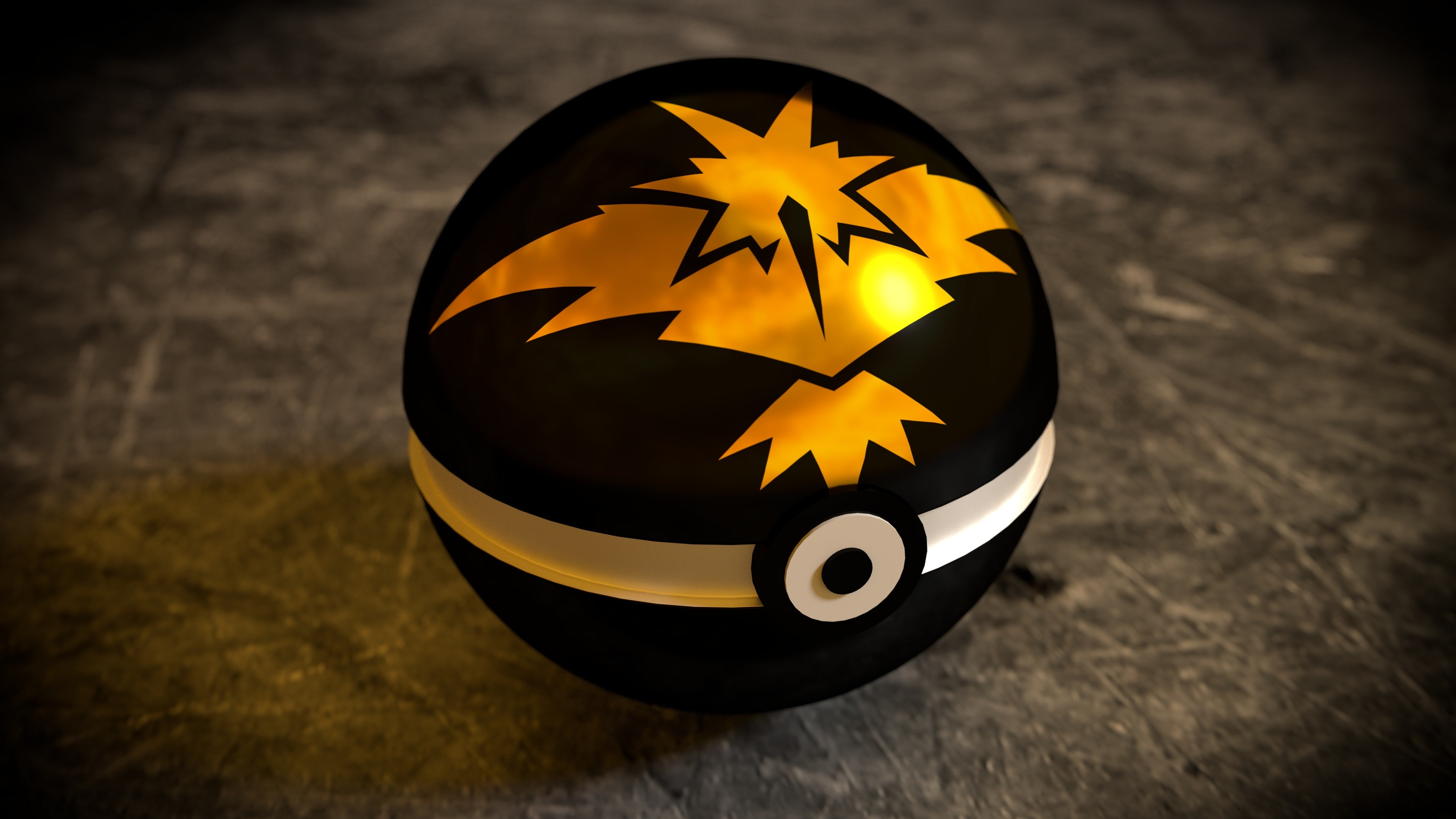 4K, Team Instinct, Pokemon GO, Team Yellow, Pokeball, 4K, HD Wallpaper