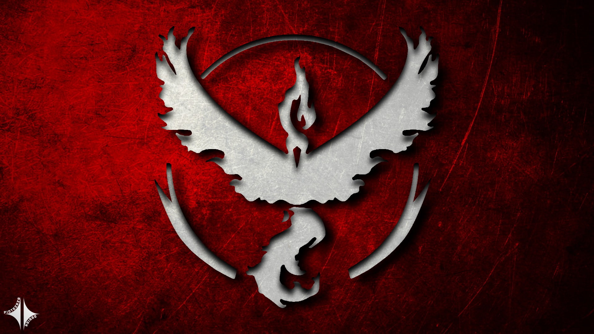 1080P, Pokemon Go, red, Team Valor, Pokémon, HD Wallpaper