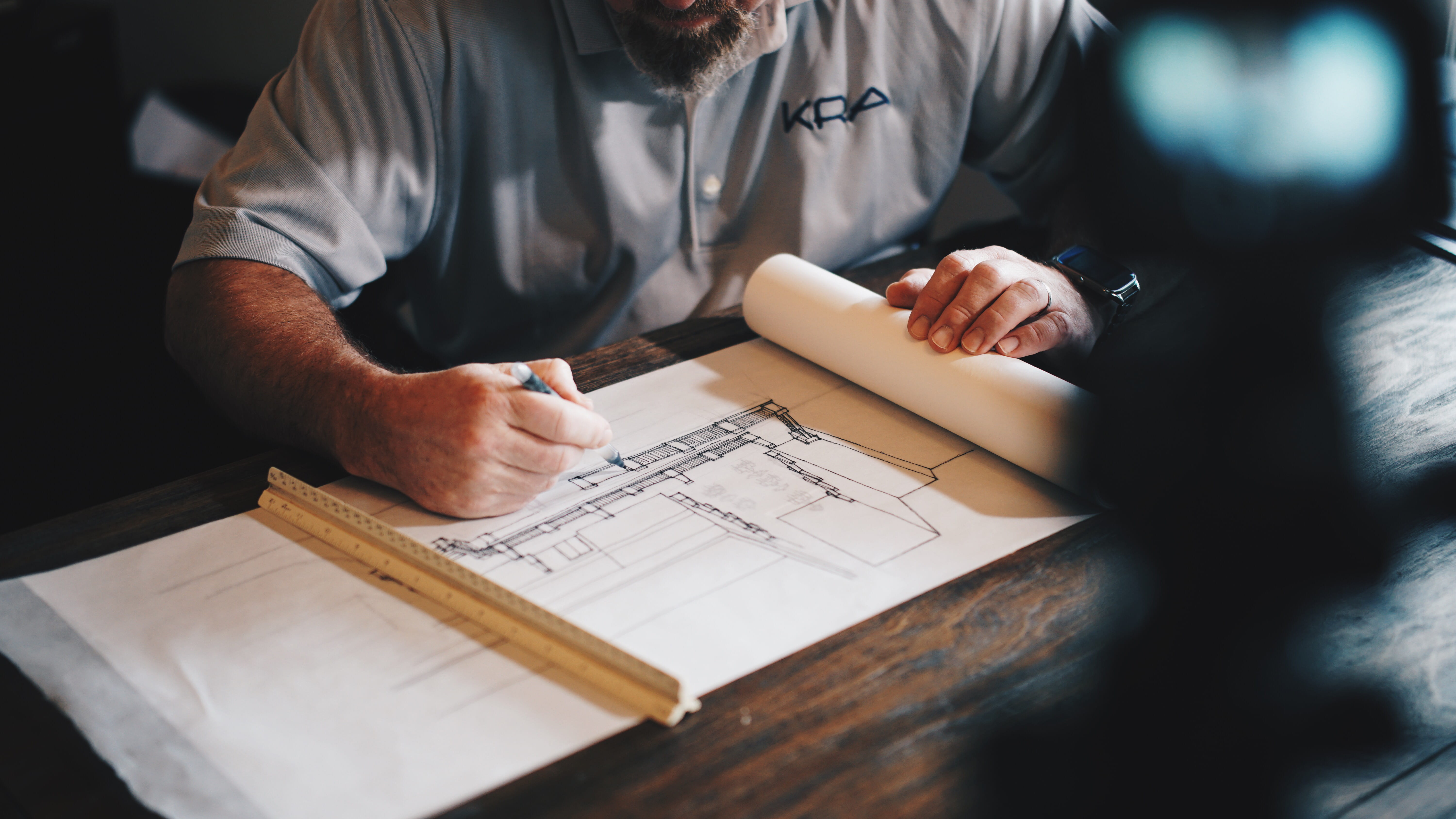 design professional, rendering, pad, males, using, blueprint, 5K, table, one person, desk, occupation, adult, human hand, indoors, draft, men, plan, ruler, HD Wallpaper