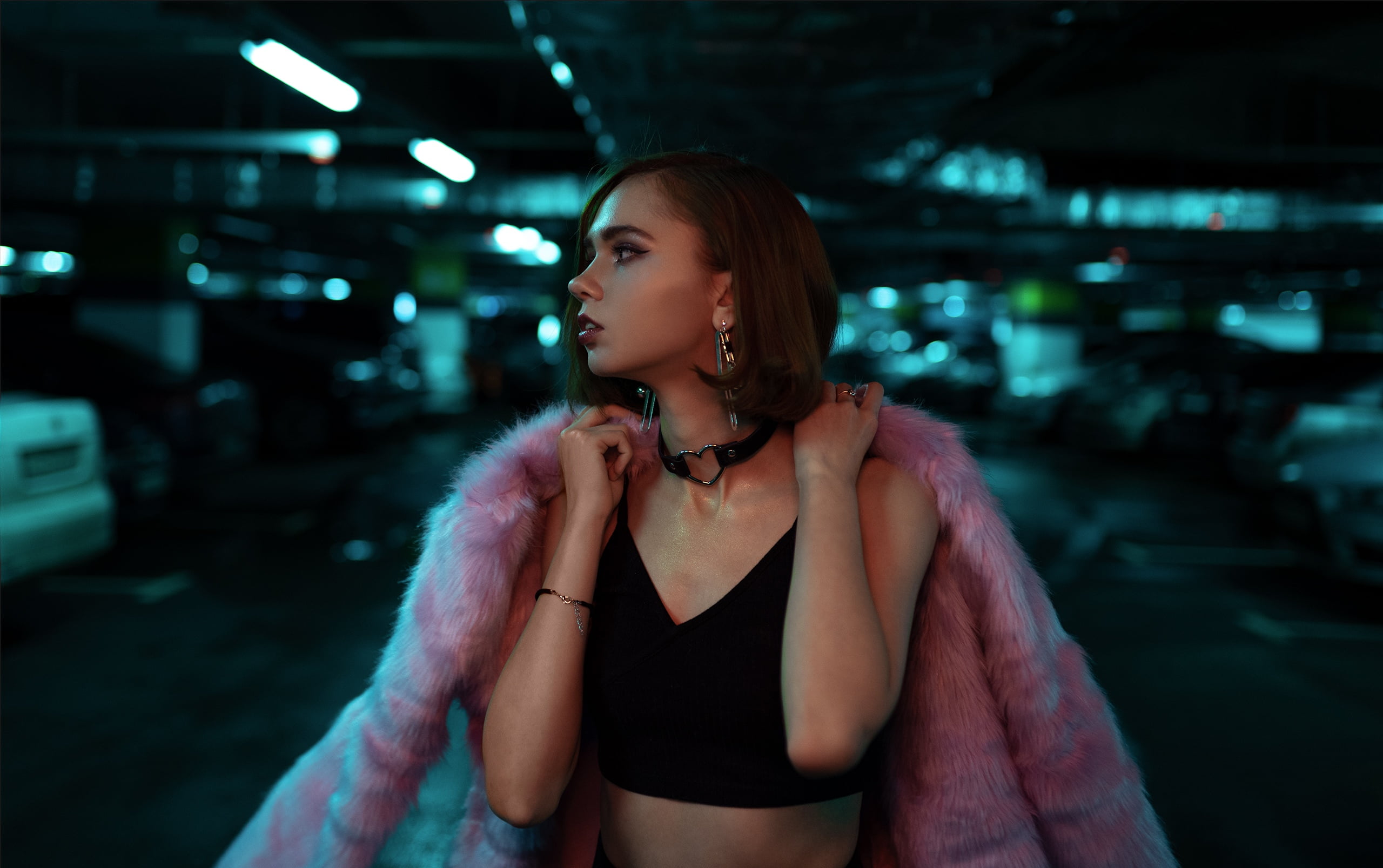 2K, choker, Karim Imamiev, car park, Valeriya Ranevskaya, HD Wallpaper