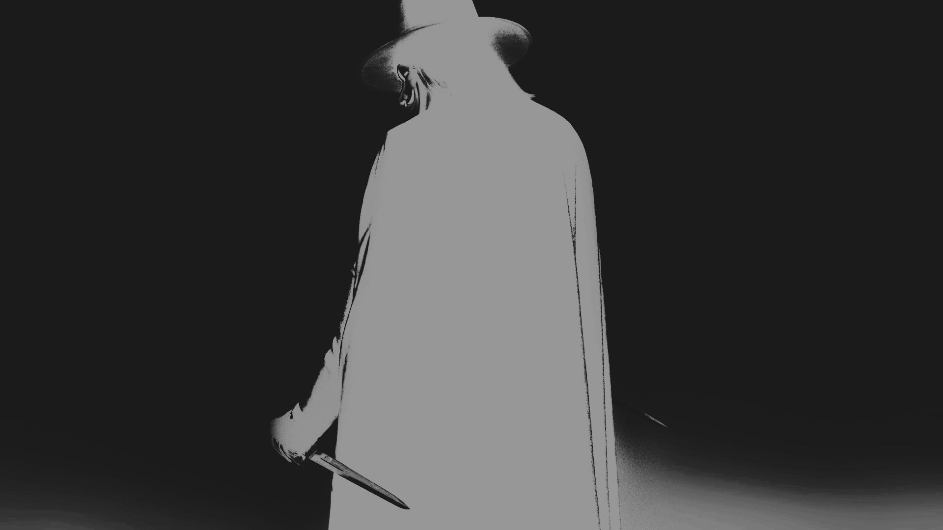 Guy Fawkes, 1080P, DC Comics, Guy Fawkes mask, V, black, gray, mask, movies, V for Vendetta, Vertigo, hat, white, HD Wallpaper