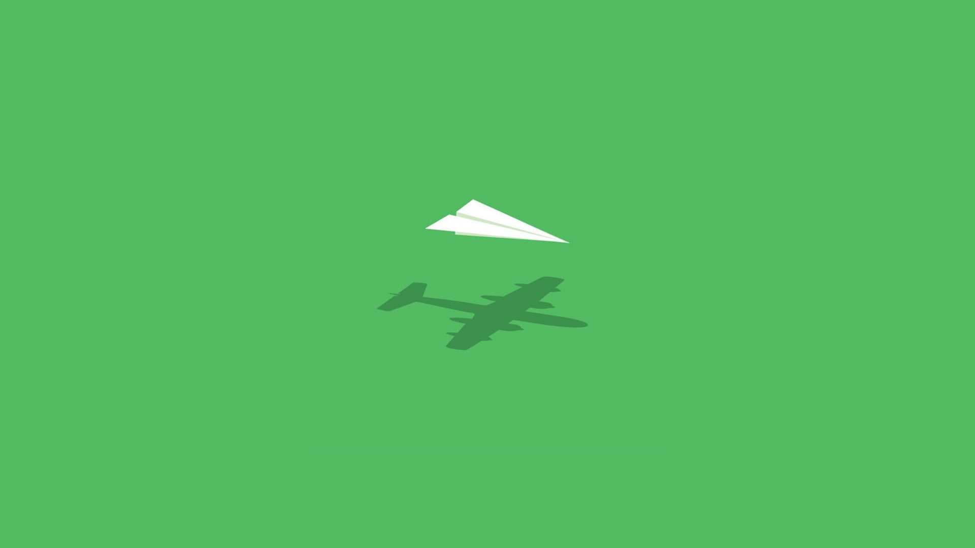 minimalistic, wall, imagination, 1080P, paper, plane, humor, aircraft, HD Wallpaper