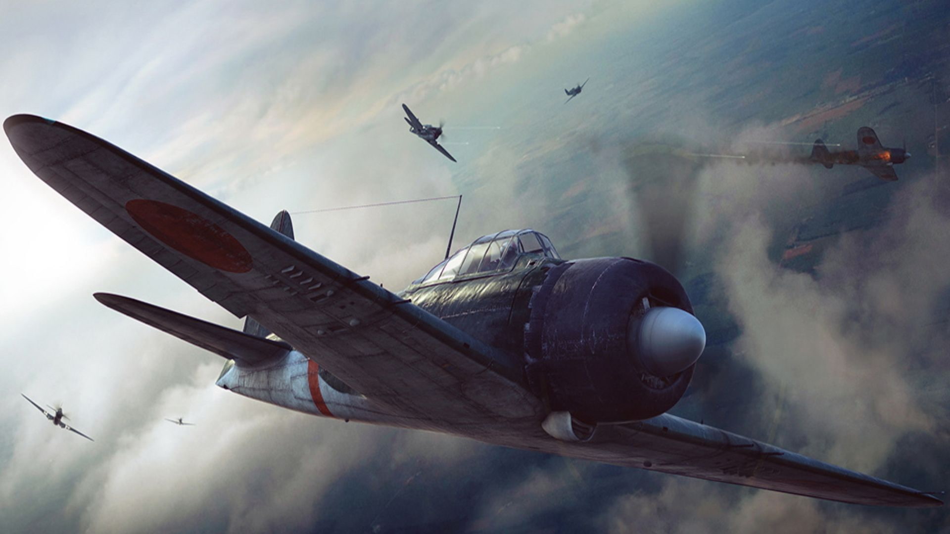 Warfare, hd, Military, 1080P, japanese, aircraft, art, zero, plane, HD Wallpaper