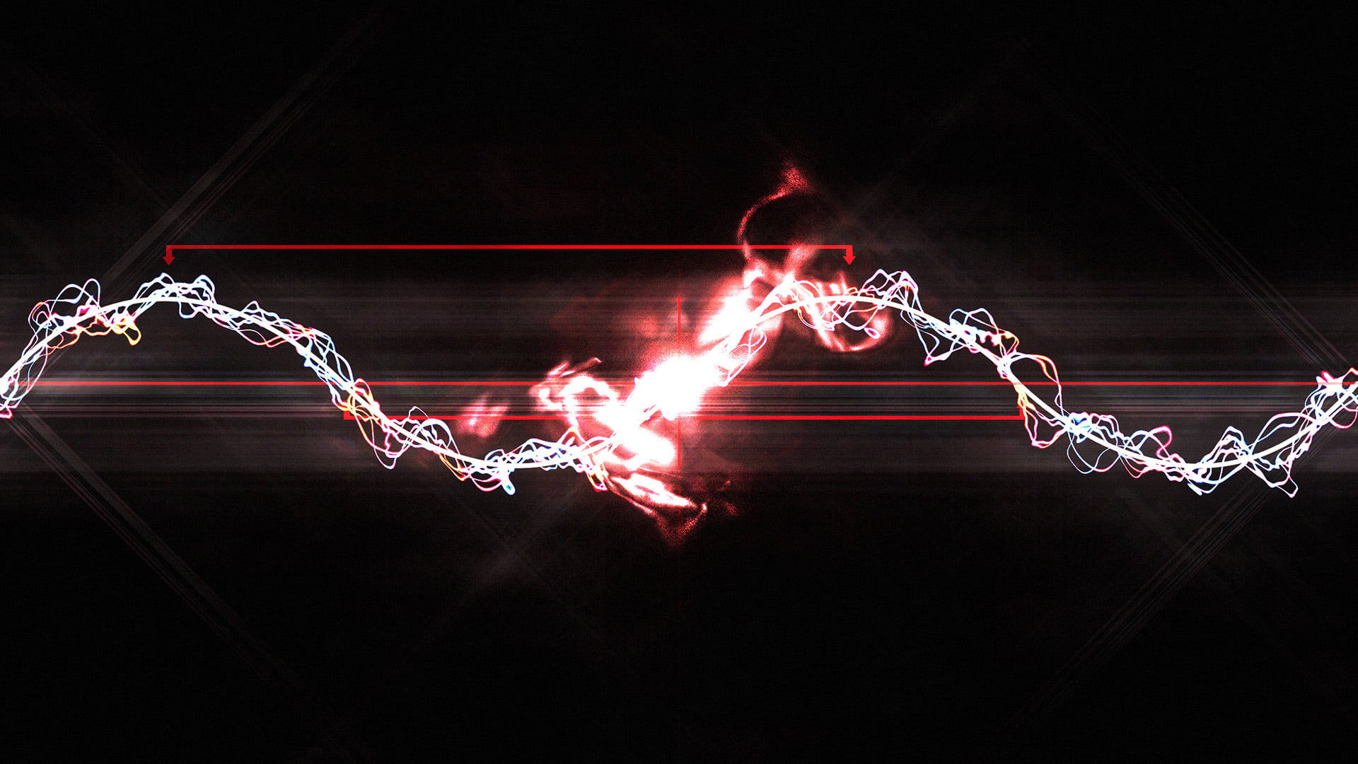 silhouette, lights, light - natural phenomenon, symbol, computer, red, blurred motion, night, icon, illuminated, light trail, 1080P, no people, indoors, HD Wallpaper