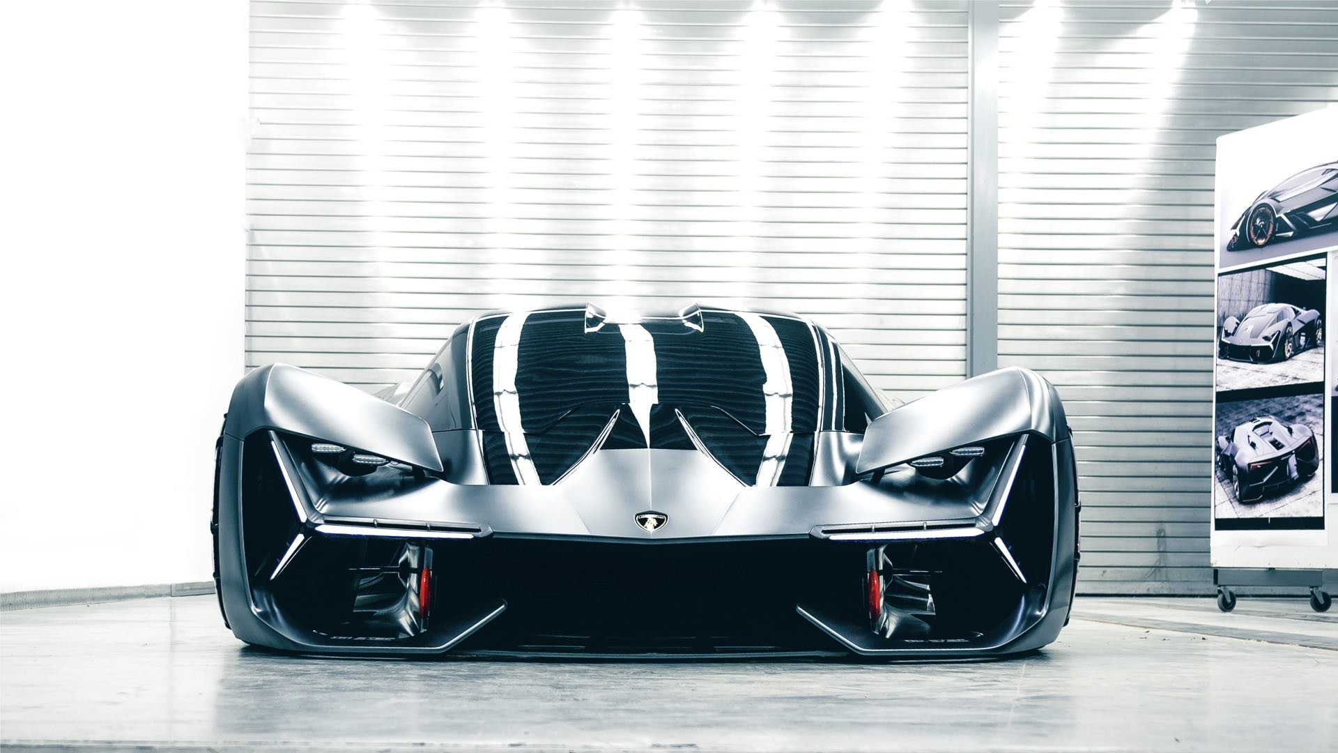 Supercar, Car, Silver Car, 1080P, Lamborghini Terzo Millennio, Lamborghini, Sport Car, HD Wallpaper