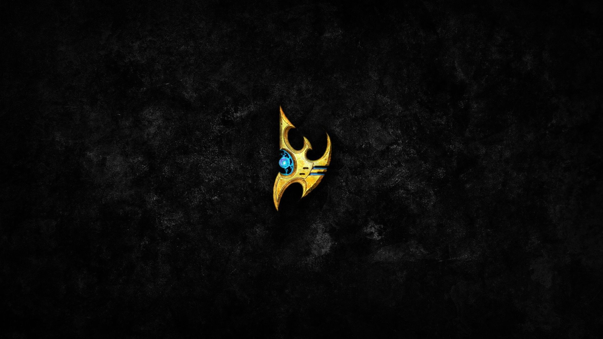 star - space, sky, Starcraft II, single object, night, black color, full length, outdoors, copy space, 1080P, dark, black background, nature, sign, yellow, HD Wallpaper