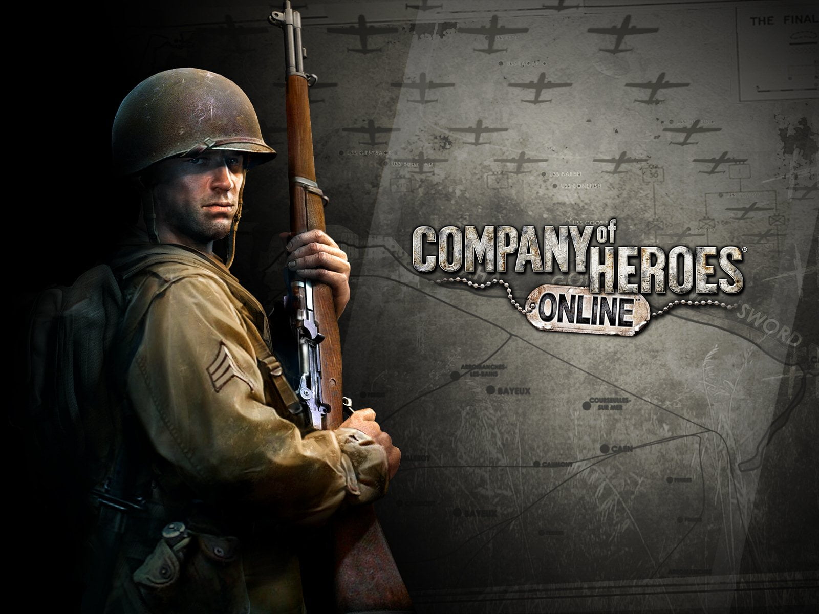 Company of Heroes, headwear, Games, war, work helmet, gun, poster, rifle, online, conflict, weapon, armed forces, government, military uniform, military, HD Wallpaper