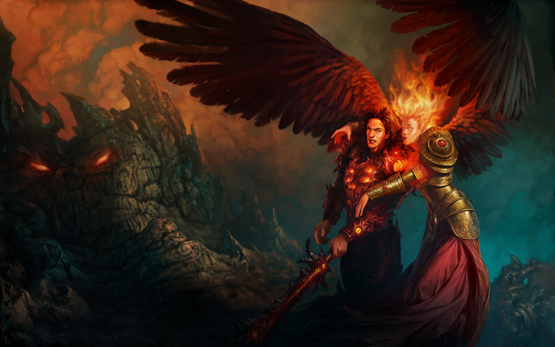 outdoors, holding, bird, costume, nature, vertebrate, water, magic, winged, woman, heroes, animals in the wild, flaming, day, front view, real people, HD Wallpaper