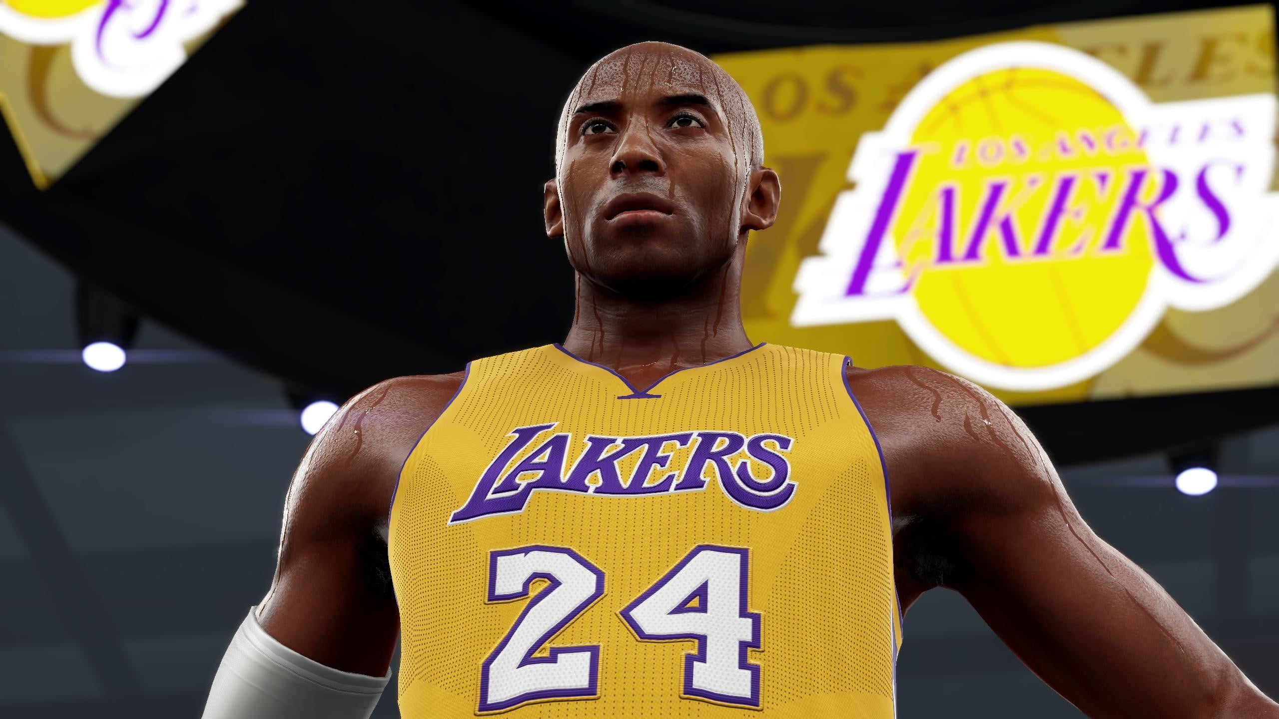 front view, PC gaming, standing, lifestyles, mid adult, one person, focus on foreground, number, clothing, portrait, Kobe Bryant, adult, NBA, text, sport, HD Wallpaper