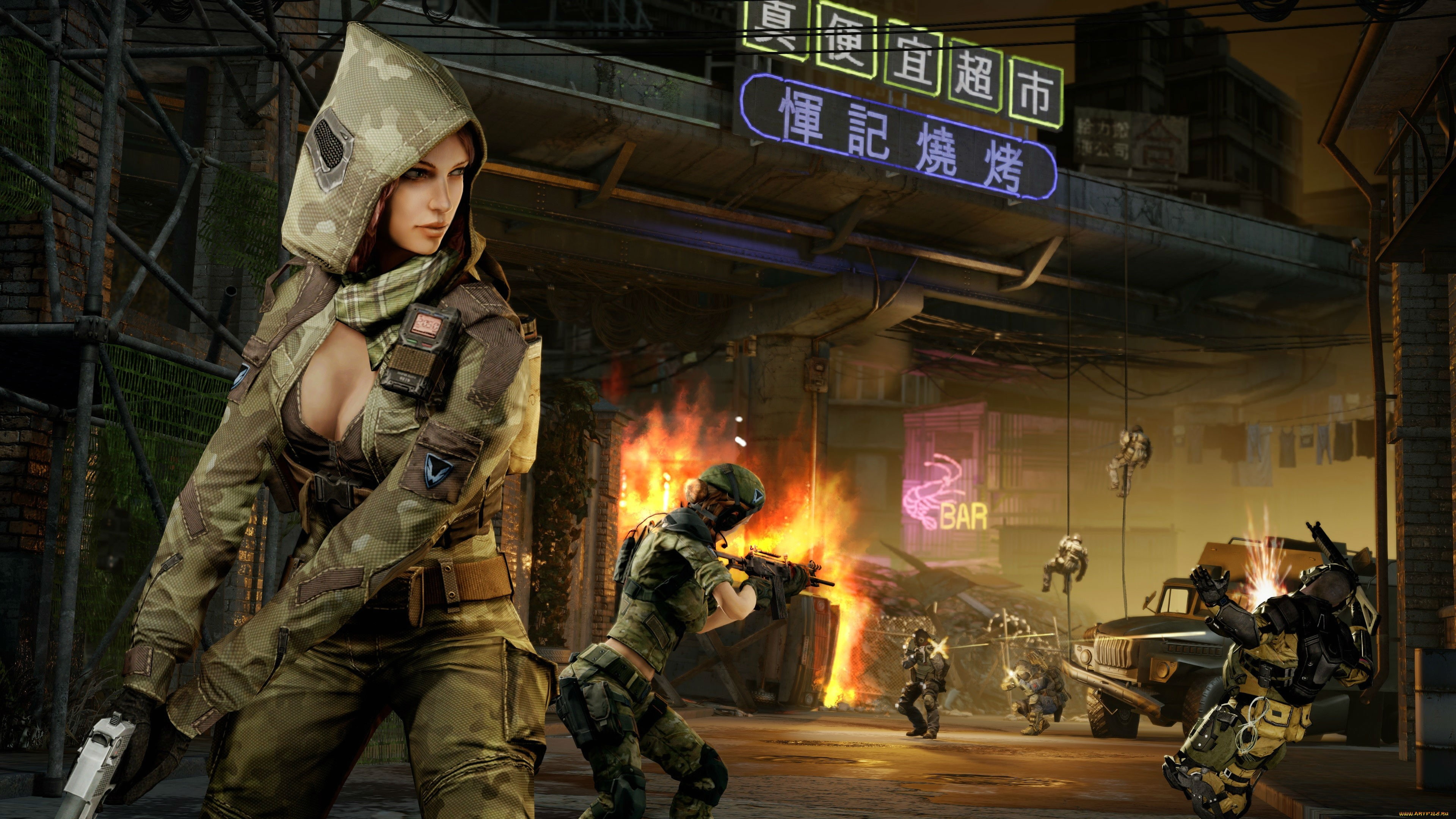 fighting, warface, military, strategy, soldier, sci-fi, online, warrior, tactical, 4K, technics, fps, war, futuristic, action, shooter, HD Wallpaper