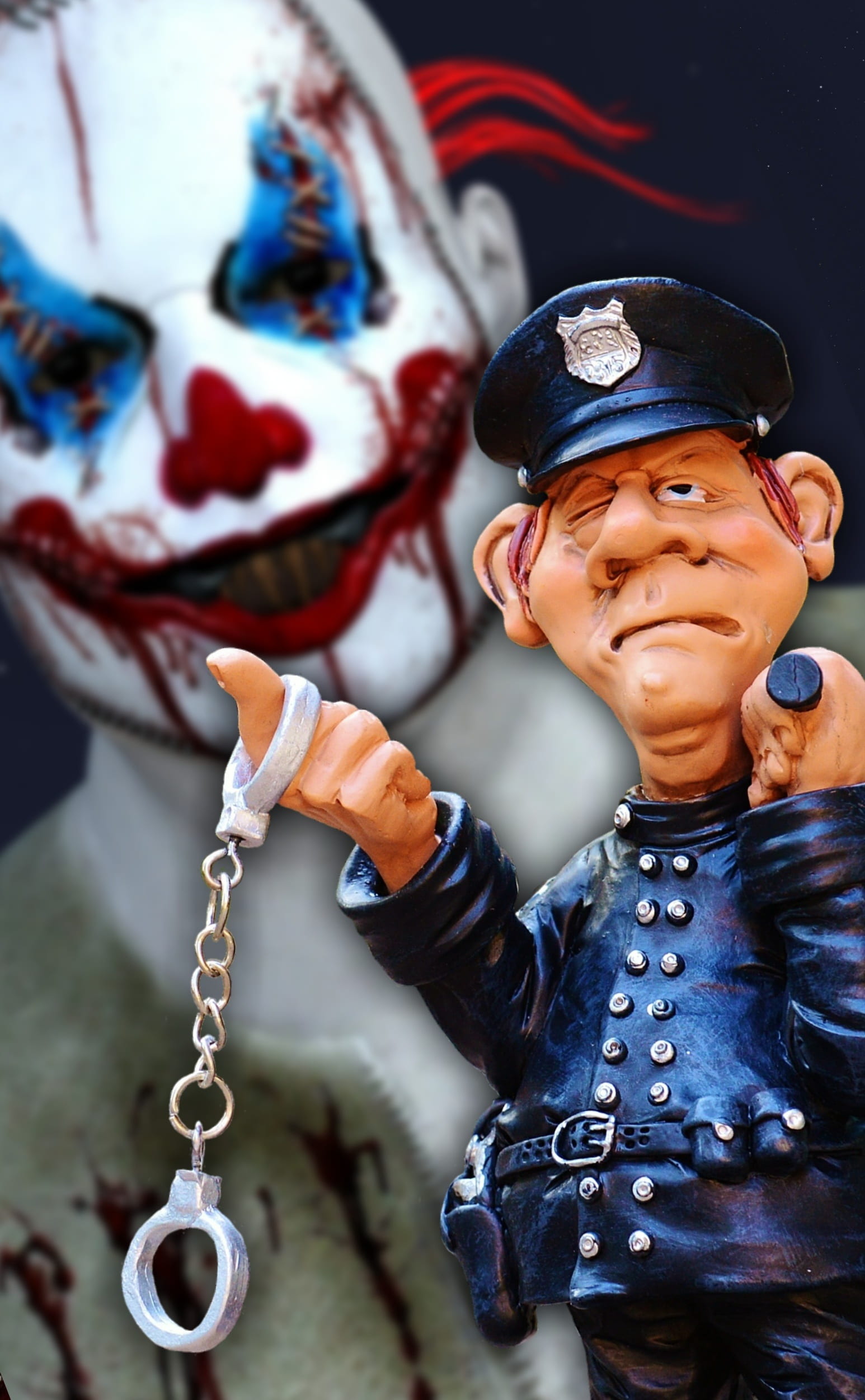 real people, females, evil clowns, halloween, men, assault and battery, offender, focus on foreground, unscrupulously, 1080P, pennywise, front view, barmy, Phone HD Wallpaper