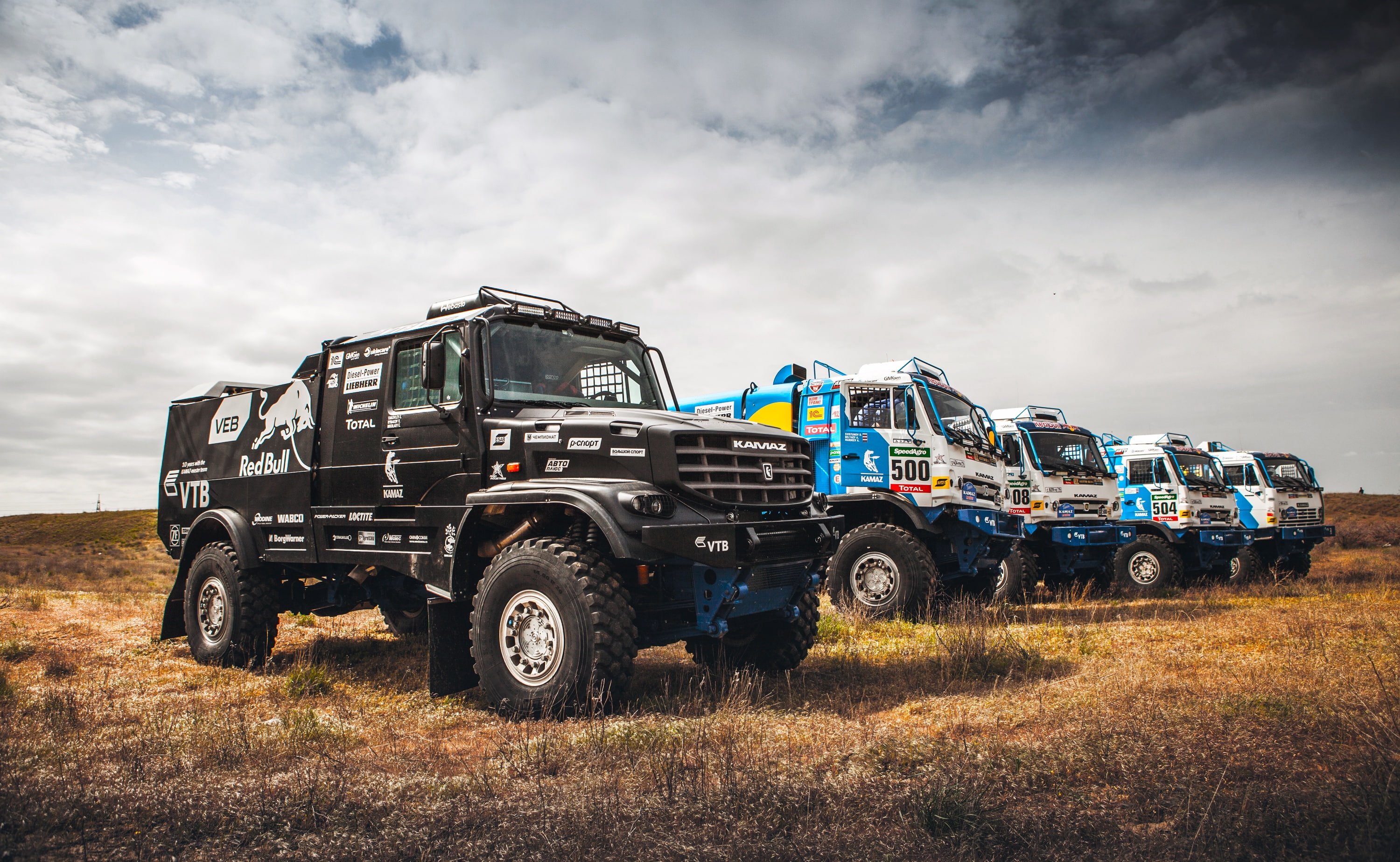 Russia, RedBull, KAMAZ-43509, A lot, 43509, Truck, Master, Best, Rally, Dakar, KAMAZ, Sport, Contest, 2K, Beauty, HD Wallpaper