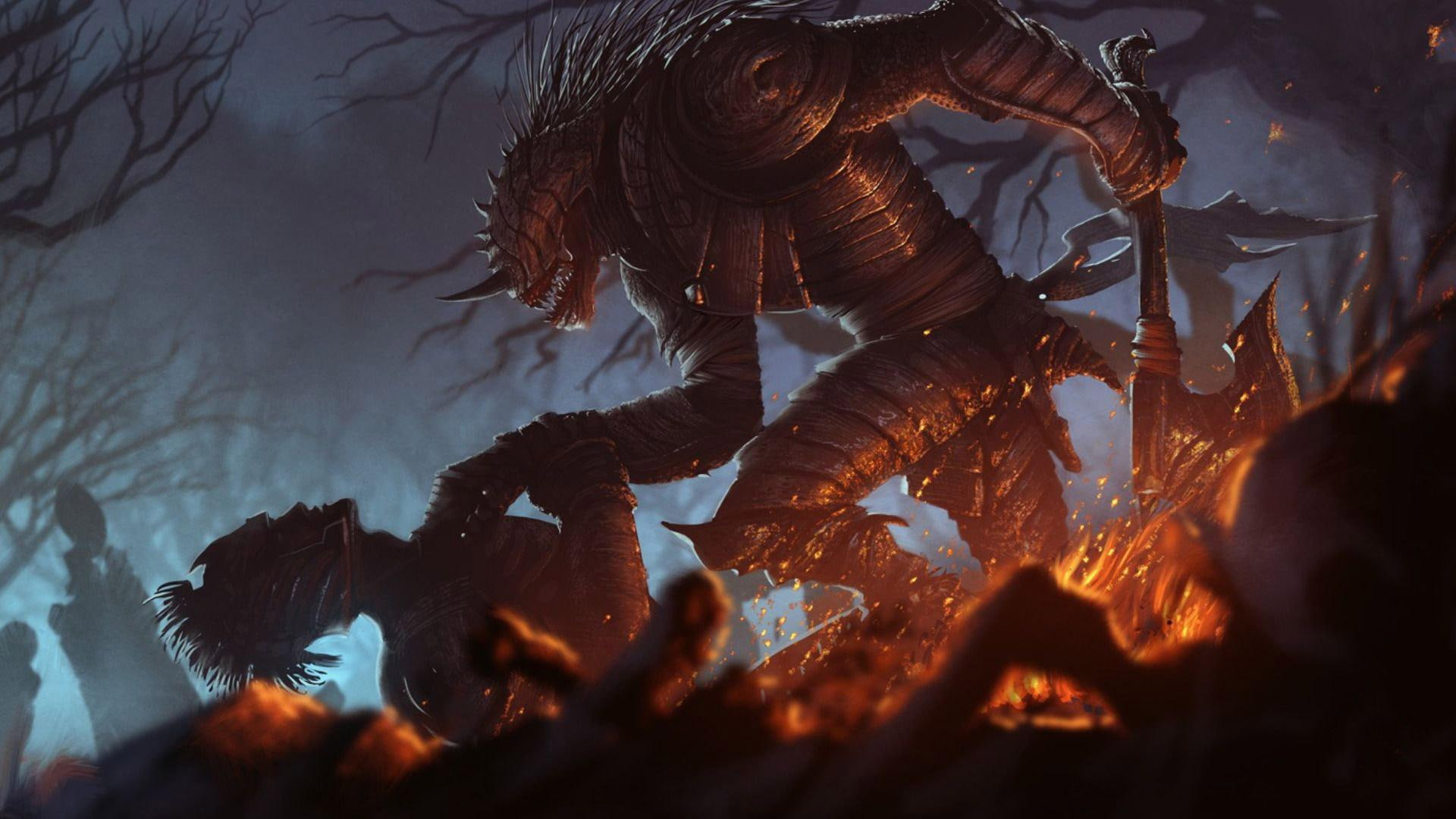 gray, fantasy, coat, 1080P, metal, monster, killing, 1920x1080, creature, opponent, poster, HD Wallpaper
