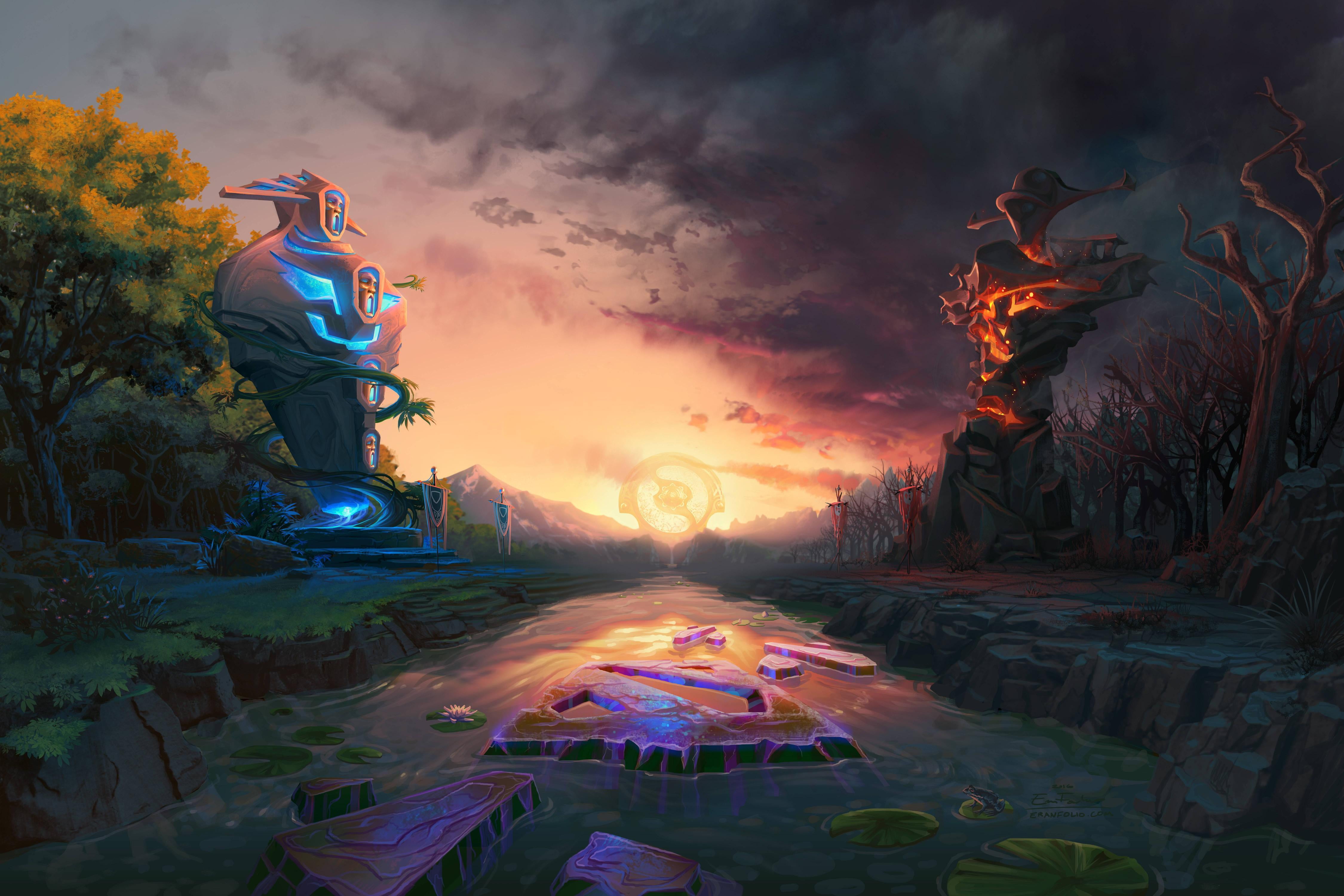 sculpture, cloud - sky, built structure, no people, igida, aegis, sunset, screenshot, religion, river, dota2, creativity, architecture, plant, logo, sky, HD Wallpaper