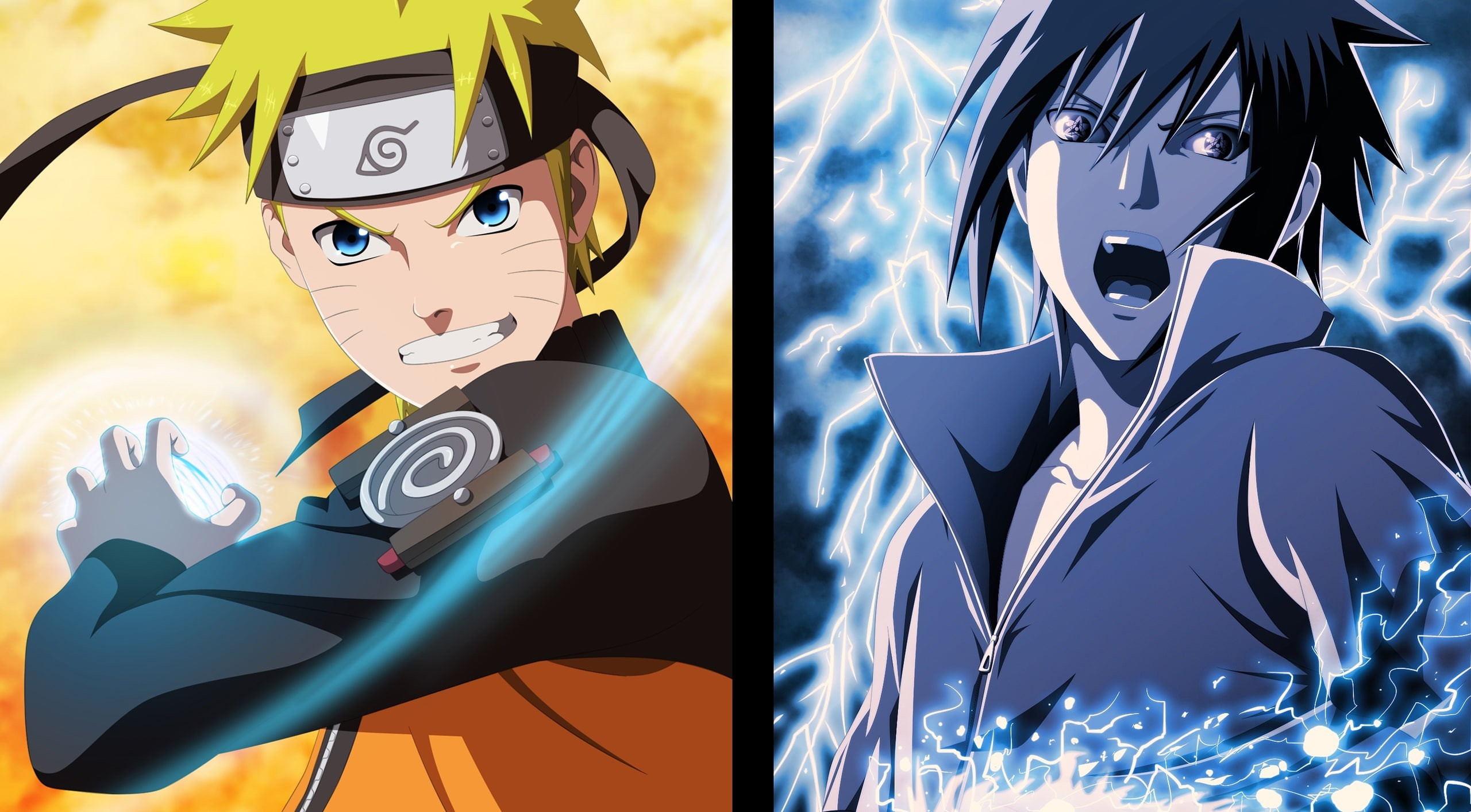 portrait, lifestyles, nature, cartoon, Artistic, opposites, naruto, composite image, outdoors, women, art and craft, men, uzumaki, Anime, front view, HD Wallpaper