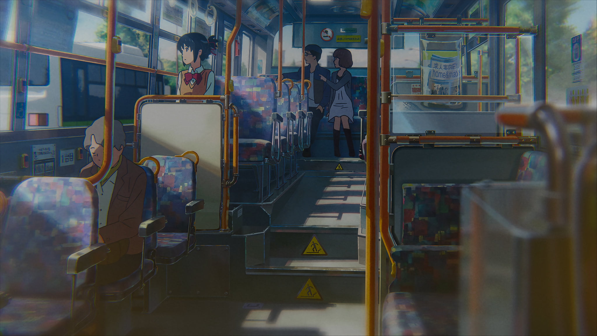 1080P, coach, Kimi no Na Wa, Your Name, anime, landscape, HD Wallpaper