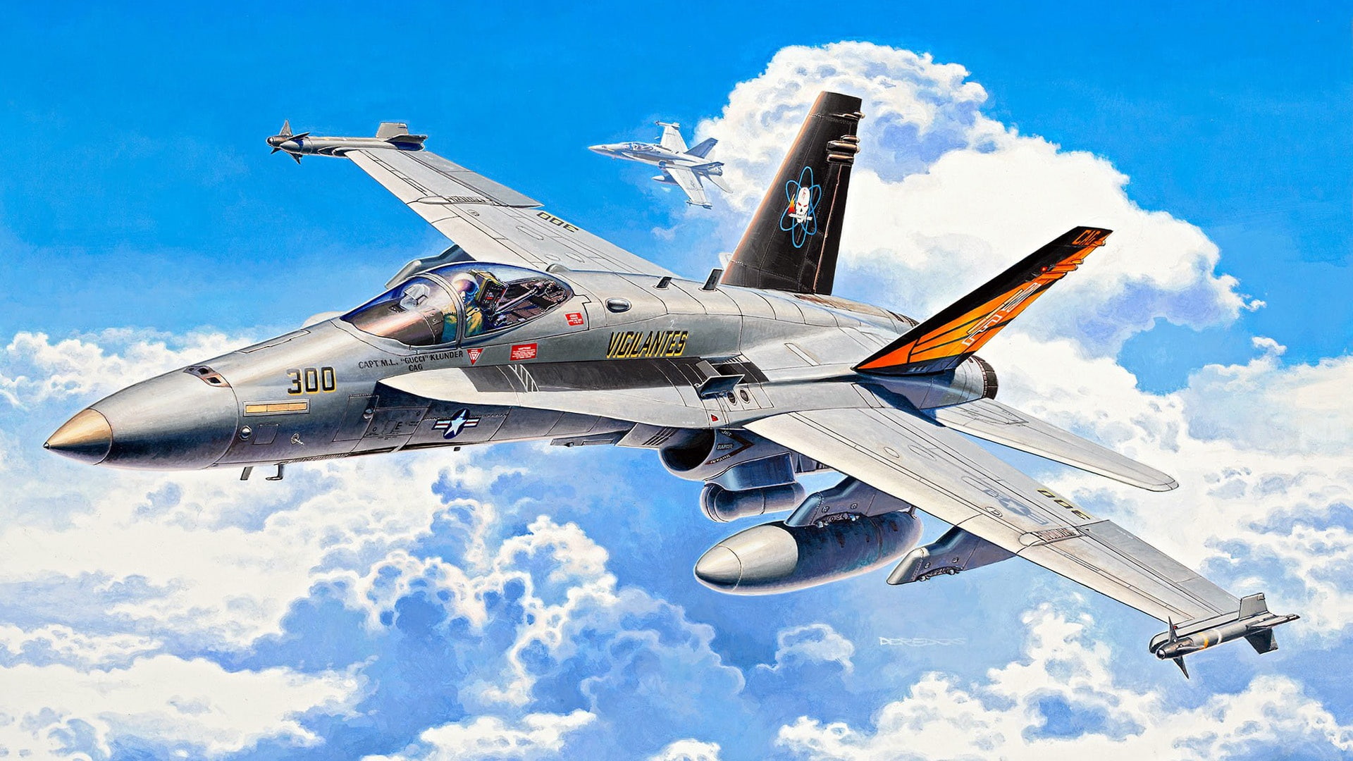 a variant with improved avionics and weapons, US NAVY, F/A-18C, Douglas, 1080P, American carrier-based fighter-bomber, McDonnell, Hornet, HD Wallpaper
