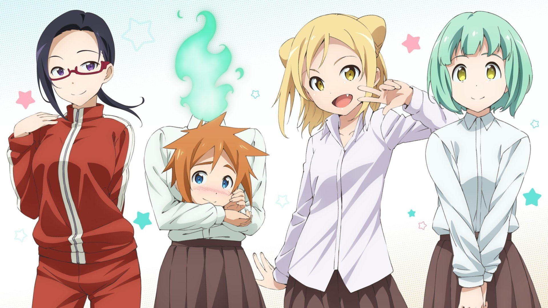 Hikari Takanashi, 1080P, Interviews With Monster Girls, Kyouko Machi, Yuki Kusakabe, Anime, Sakie Satou, HD Wallpaper