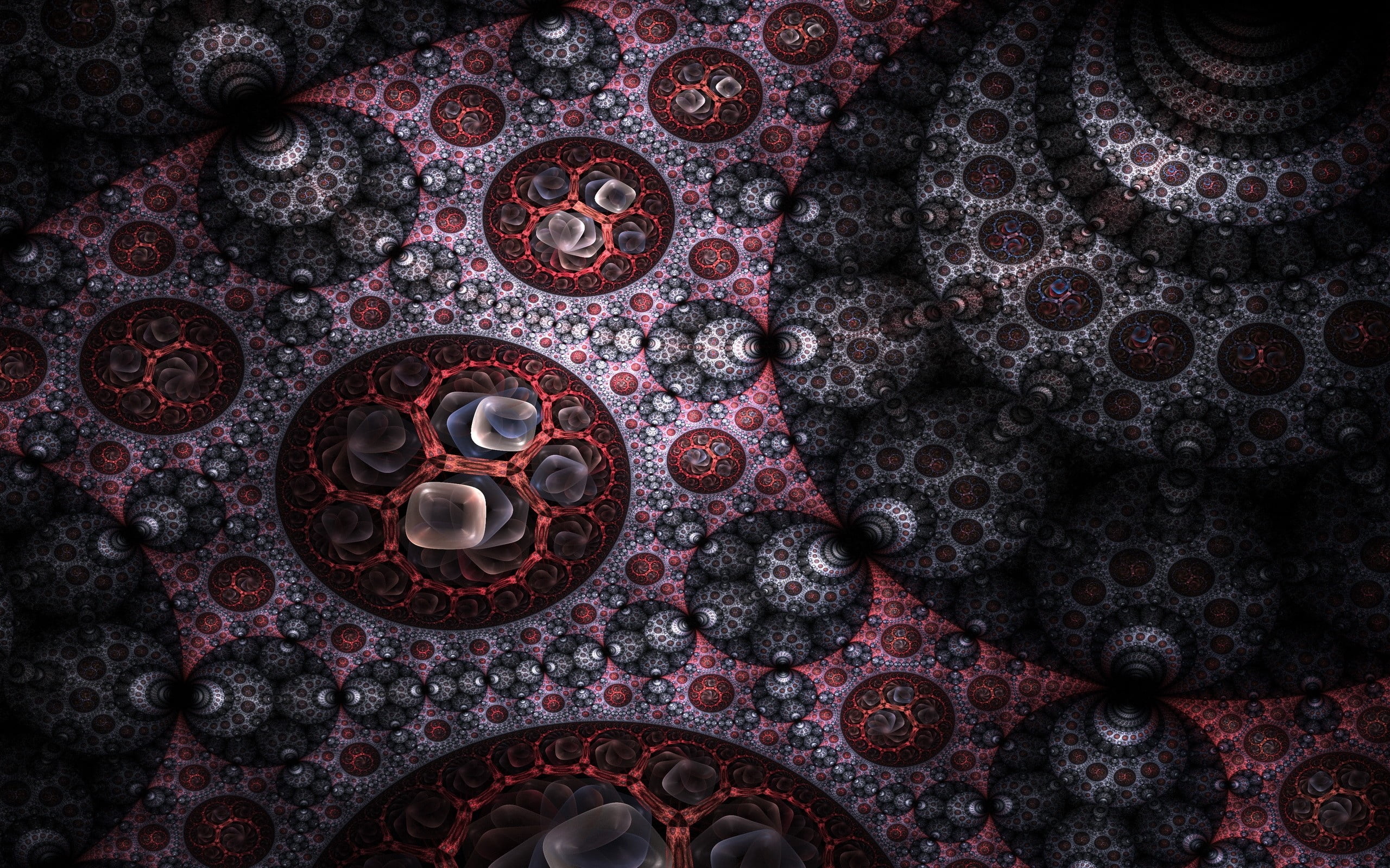 circle, still life, directly above, fractal, computer Graphic, curve, high angle view, ornate, textile, no people, indoors, backgrounds, red, black, close-up, HD Wallpaper