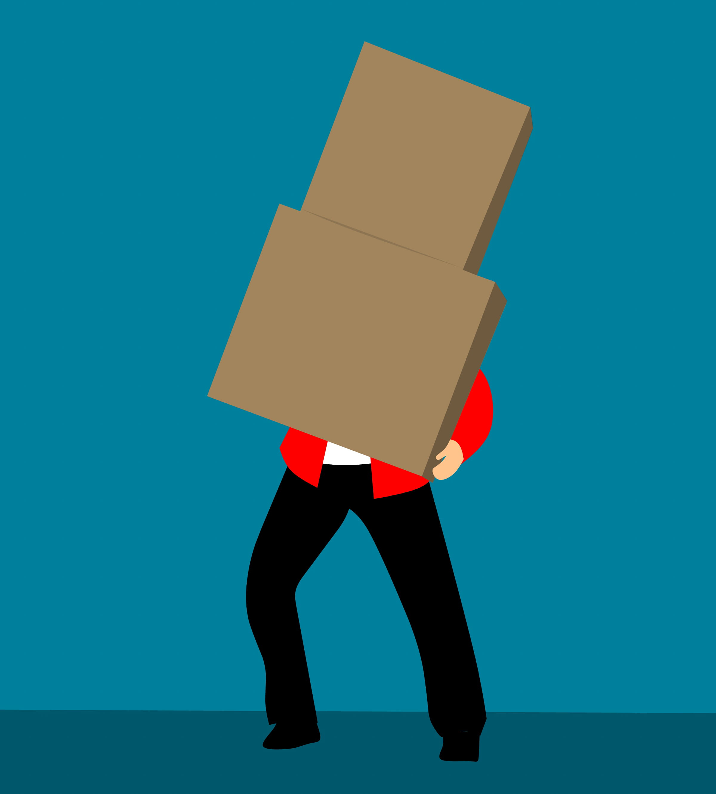 blank, one person, usda, cardboard, message, person, 2K, copy space, brown, box - container, blue, container, indoors, cardboard box, carry, blue background, Phone HD Wallpaper