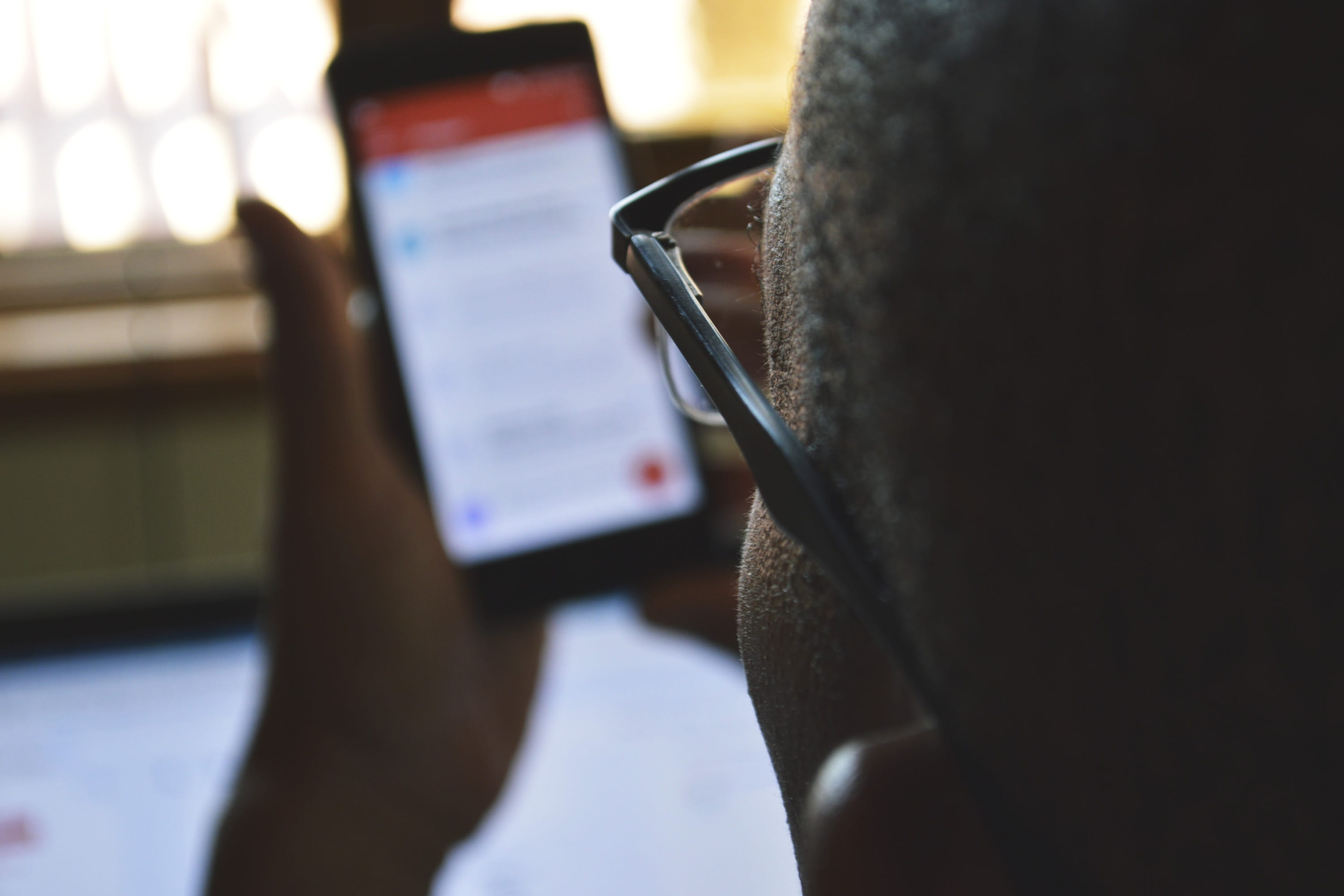 african American, over the shoulder view, mobile phone, black Person, phone, one person, 2K, tech, activity, holding, technology, lifestyles, email, black People, HD Wallpaper