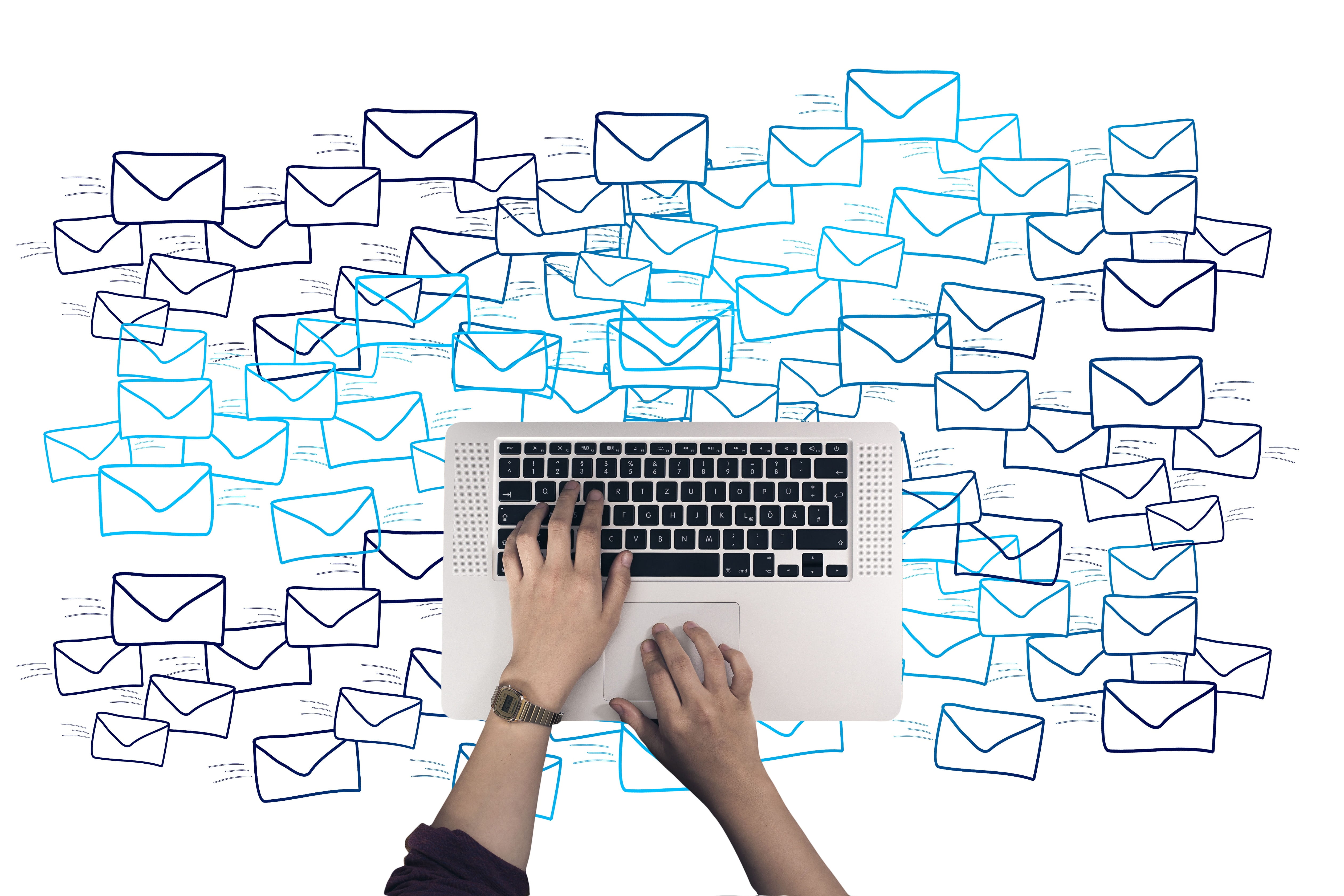 keyboard, indoors, one person, spam, real people, creativity, human body part, technology, network, information, body part, finger, studio shot, email, HD Wallpaper