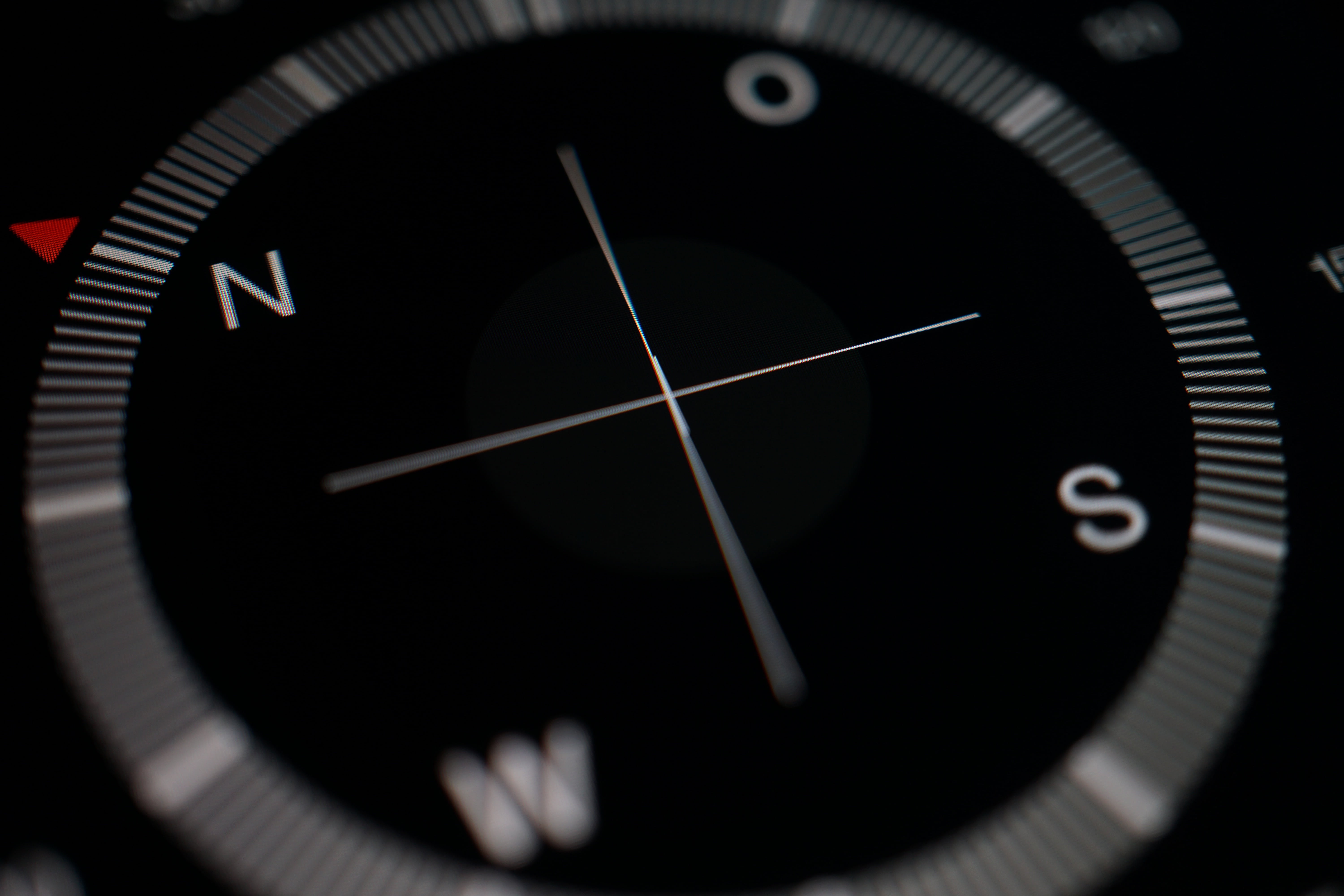 no people, clock hand, geometric shape, dial, studio shot, digital, measure, needle, points of the compass, selective, single object, black background, HD Wallpaper