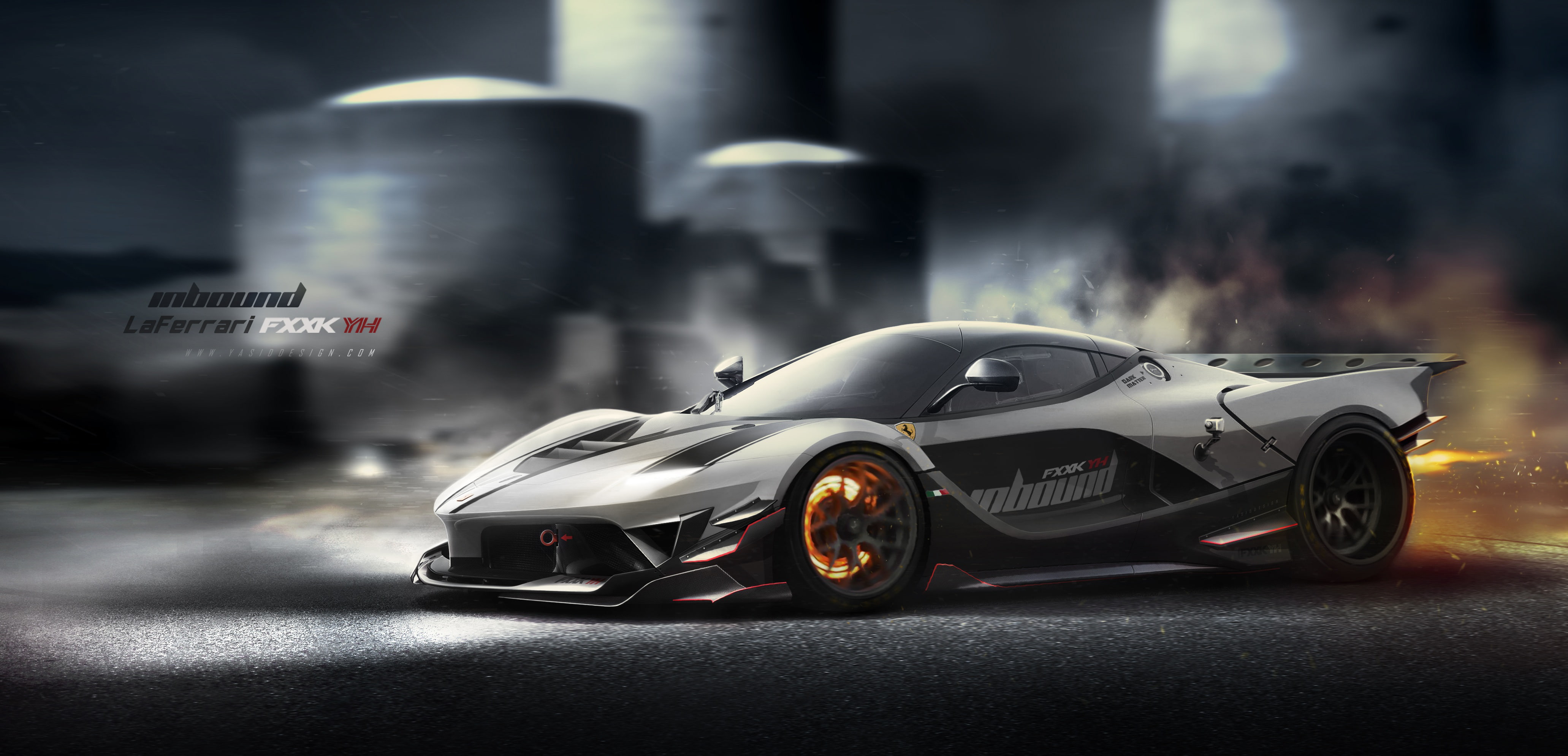 fxxk, inbound, motion, LaFerrari, 4K, yasiddesign, HD Wallpaper