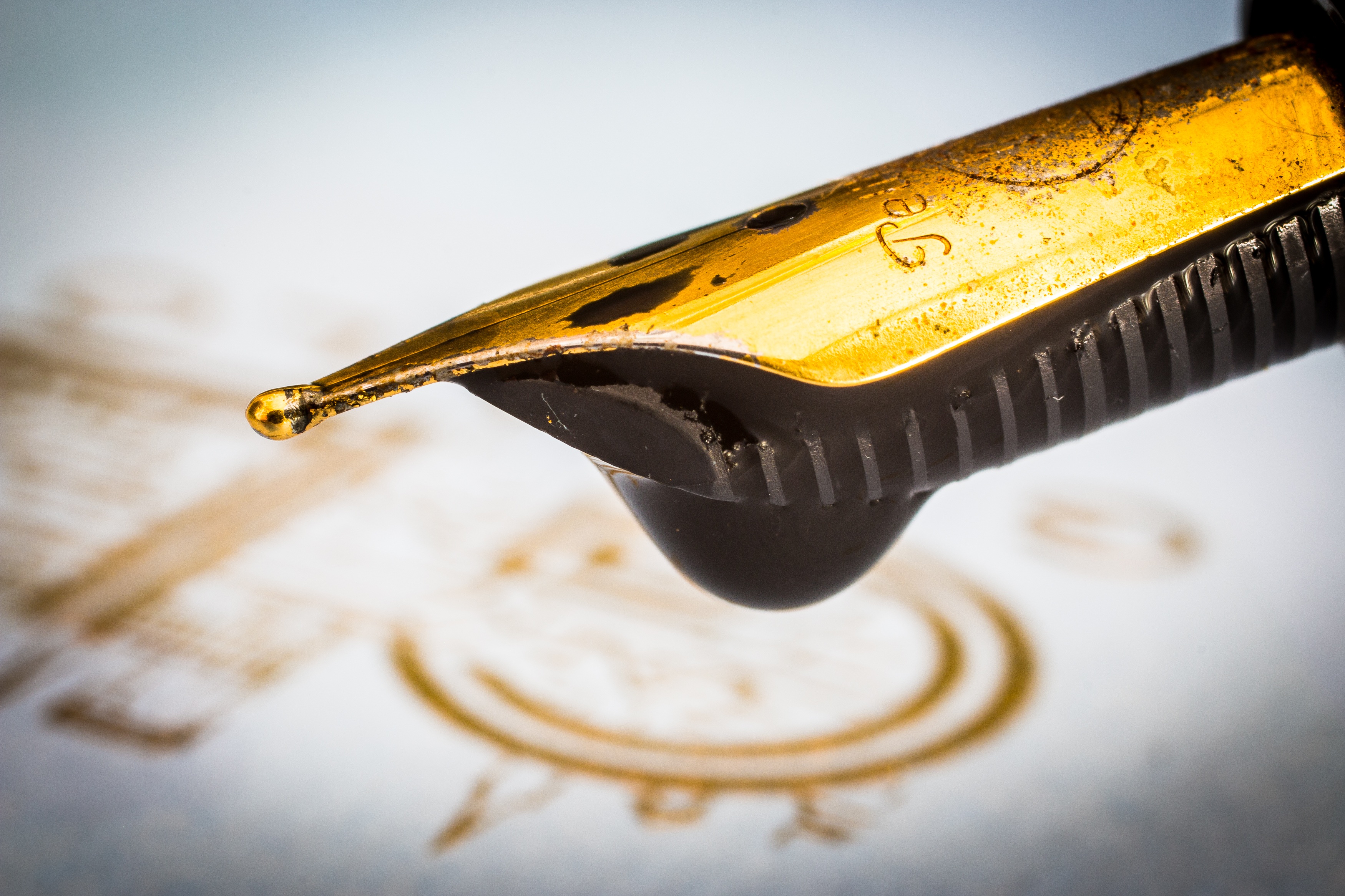 metal, accuracy, gold colored, letters, leave, old, yellow, still life, studio shot, close-up, gold, focus on foreground, handwritten, antique, single object, HD Wallpaper