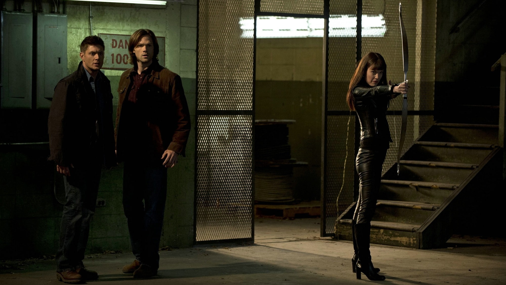 Dean, Supernatural, girl, 1080P, SEM, bow, HD Wallpaper