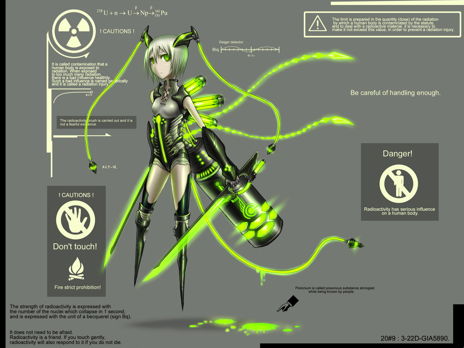 GiA, pulse trace, equipment, connection, graph, complexity, healthcare and medicine, 720P, diagram, artwork, green color, nature, anime girls, hospital, HD Wallpaper