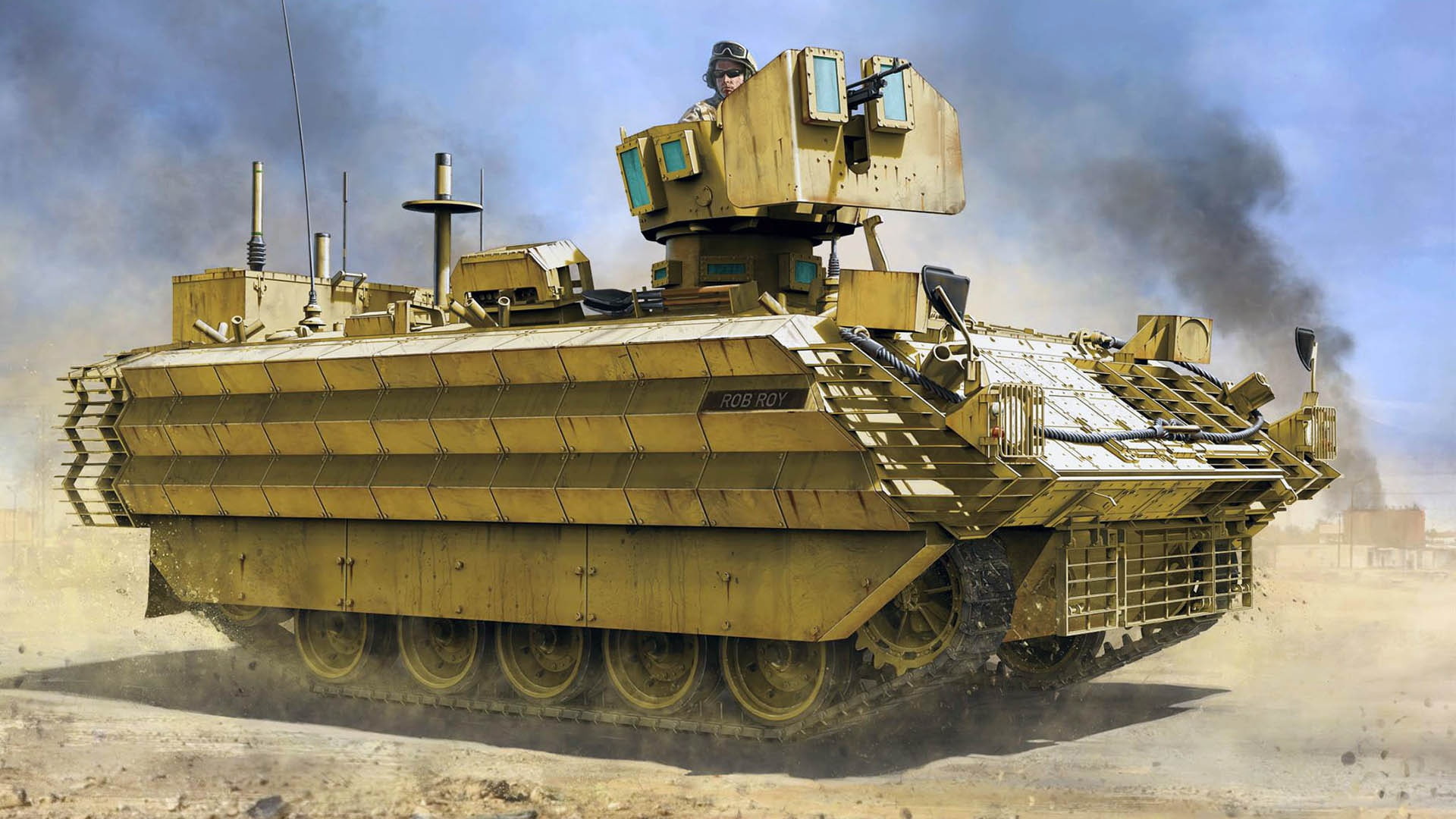 FV432, British armored personnel carrier, limited use in the war against Iraq, Bulldog, Mk.3, 1080P, HD Wallpaper